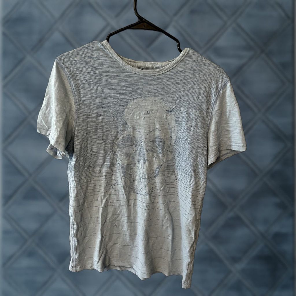 Express VINTAGE Express Logo Graphic T-Shirt Men Small Blue Cotton Crew Neck Slim Fit Size US S / EU 44-46 / 1 - 1 Thumbnail