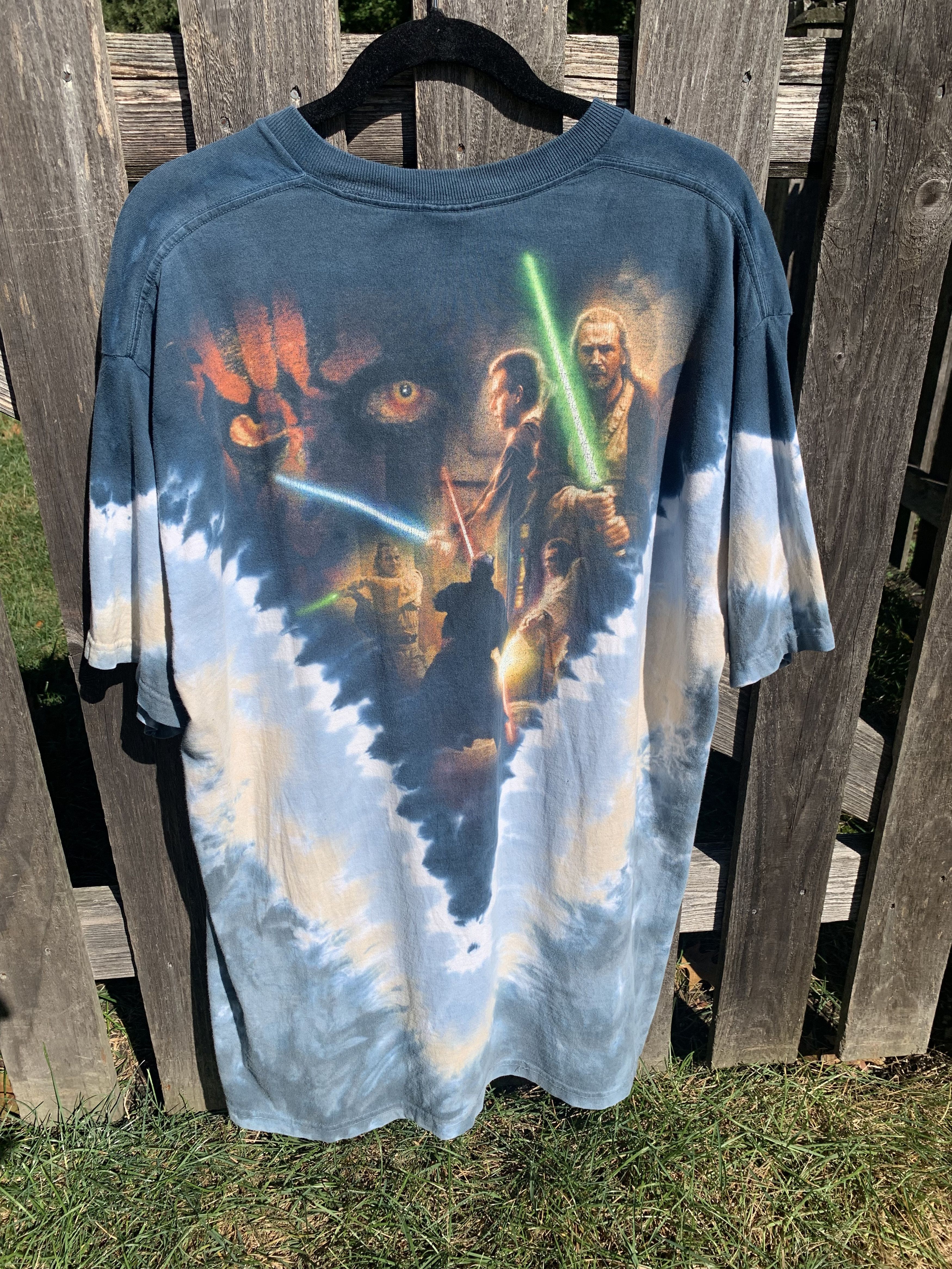 Liquid Blue Liquid Blue 1999 Vintage Star Wars Ep.1, Tie-Dye Shirt Size US XL / EU 56 / 4 - 4 Thumbnail