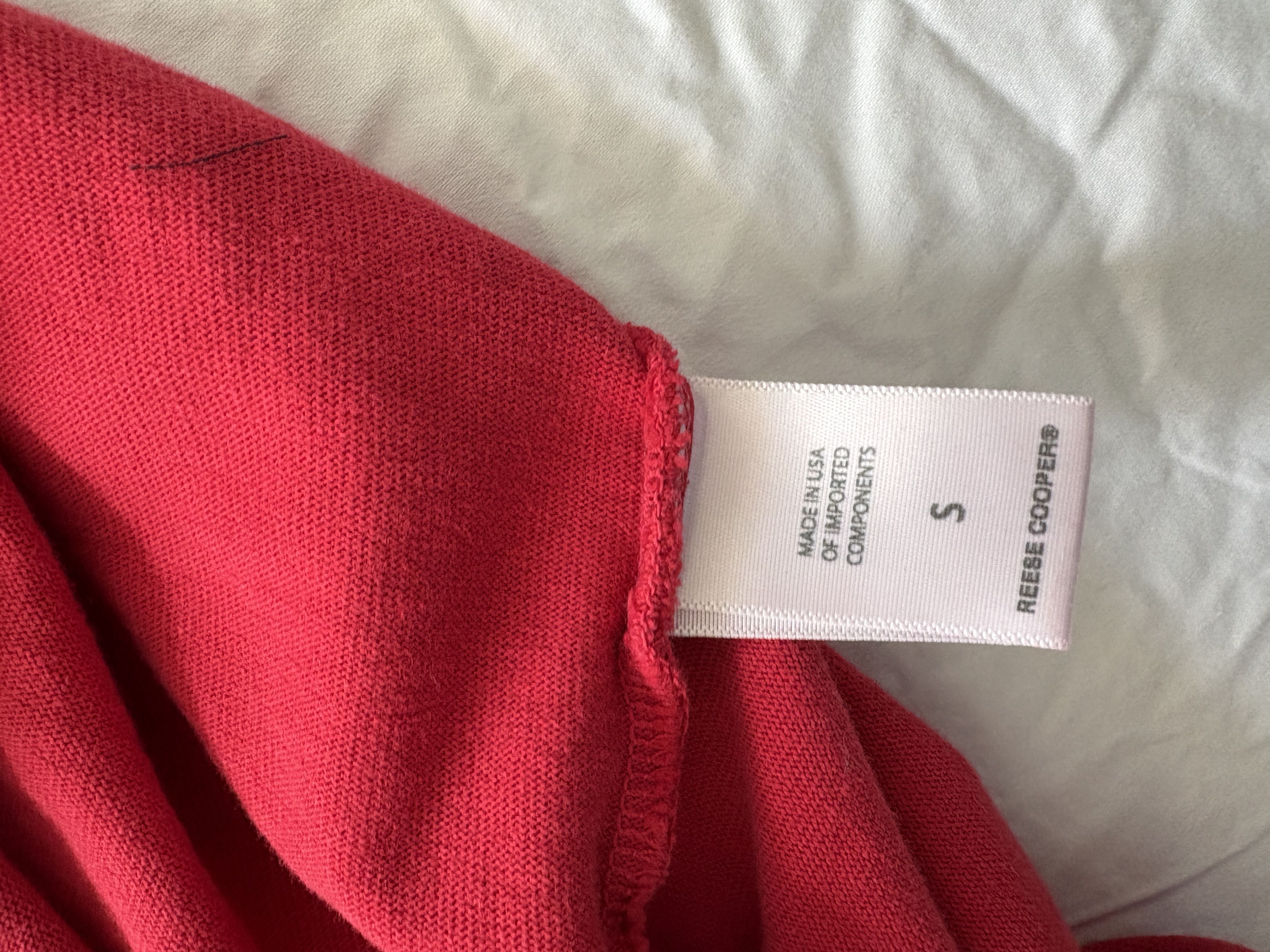 Reese Cooper Reese Cooper S/S '22 Red T-Shirt 100% Cotton Size S/M Size US S / EU 44-46 / 1 - 3 Thumbnail