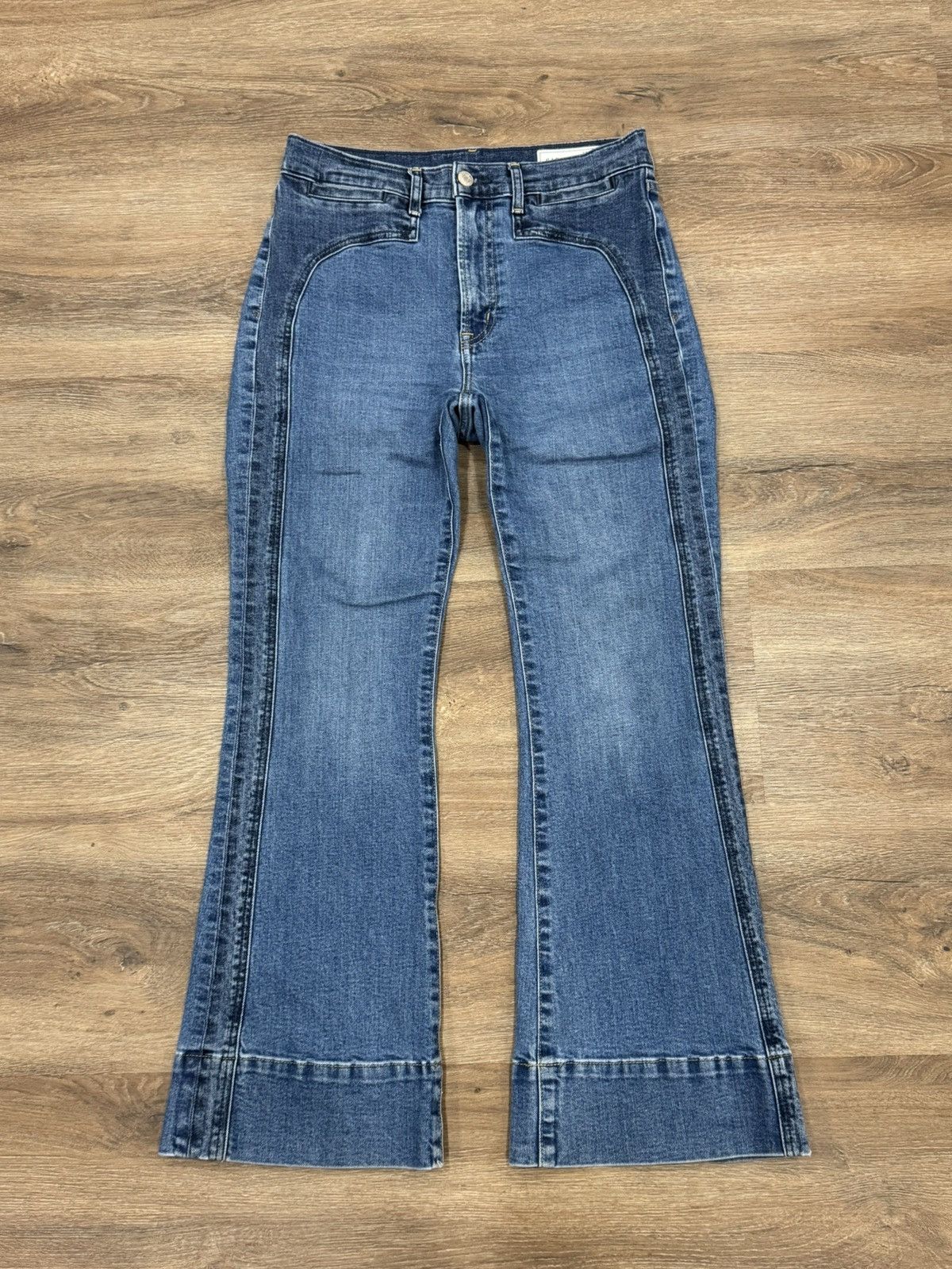 Gap GAP 70s Flare High Rise Jeans 28P Blue Denim Bell Bottom Y2K Size 28" / US 6 / IT 42 - 1 Thumbnail
