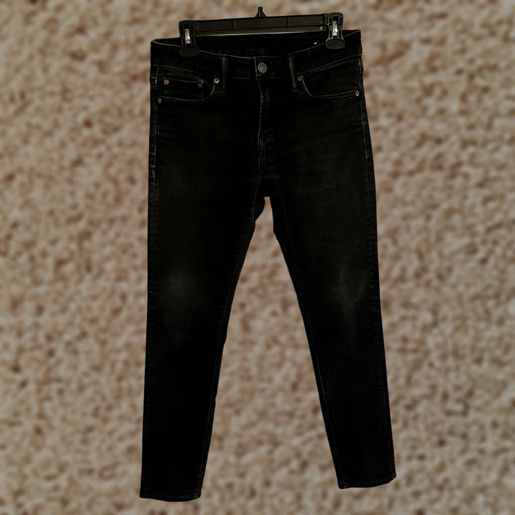 American Eagle Outfitters American Eagle Jeans Mens Slim Fit Black Wash Stretch Denim 30x31 Size US 30 / EU 46 - 1 Thumbnail
