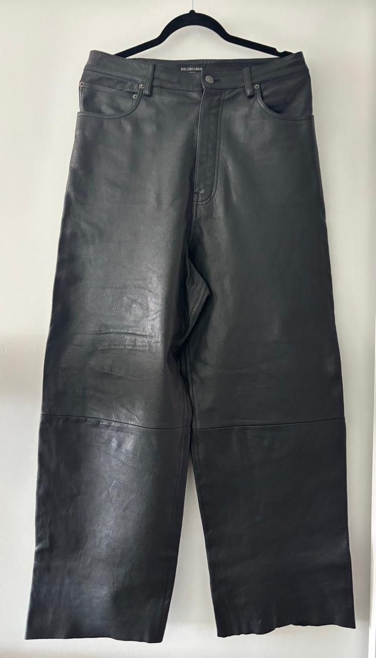 Balenciaga Balenciaga Baggy Leather Pants Size US 30 / EU 46 - 2 Thumbnail