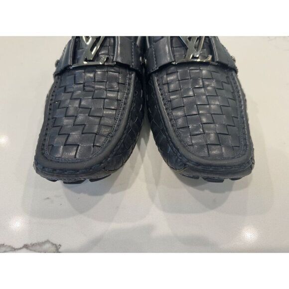 Louis Vuitton Louis Vuitton Monte Carlo Loafers in Woven Black Leather Siz Size US 10 / EU 43 - 4 Thumbnail