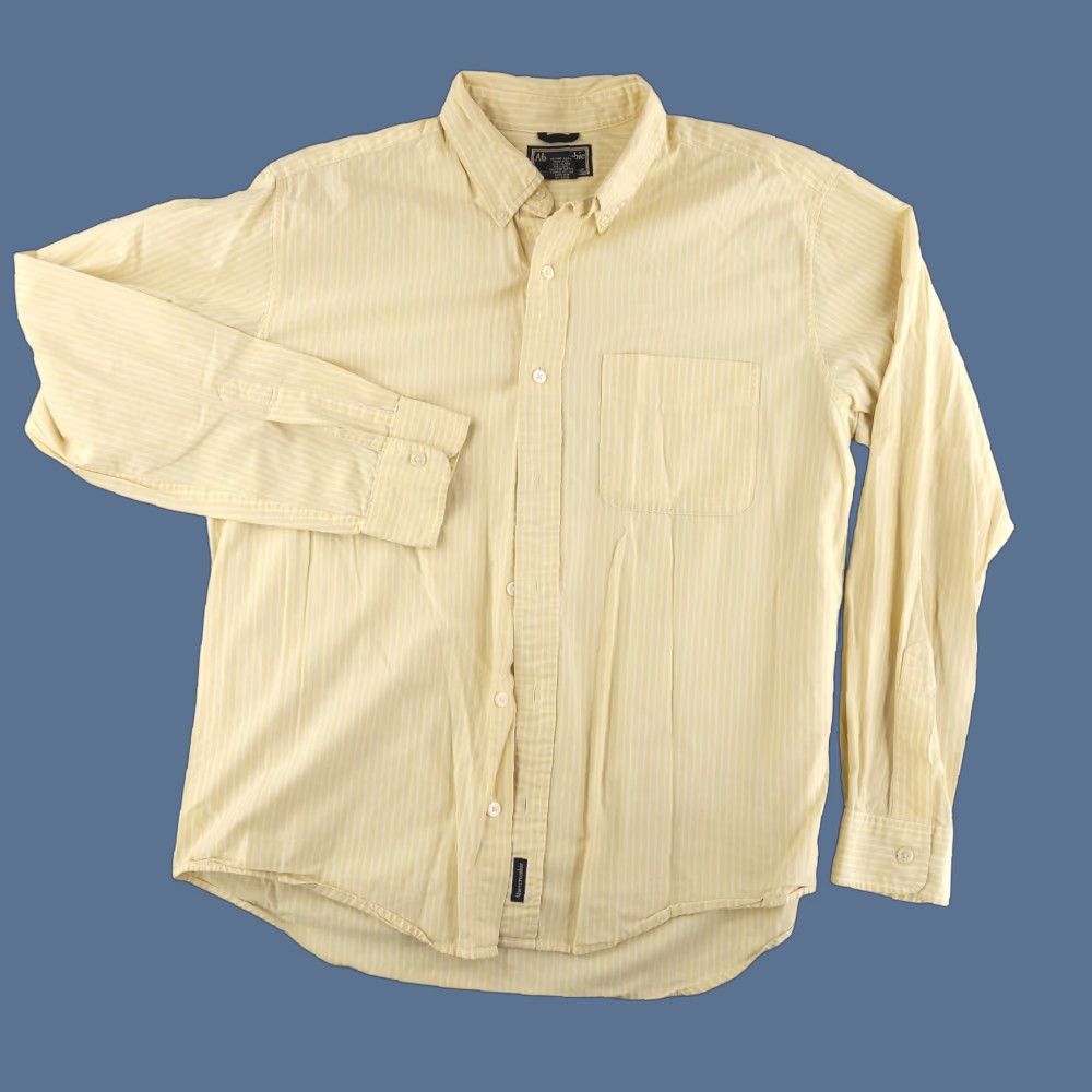 Abercrombie & Fitch Abercrombie Shirt Mens M Yellow Retro Long Sleeve Button-Up Baggy Size US M / EU 48-50 / 2 - 1 Thumbnail