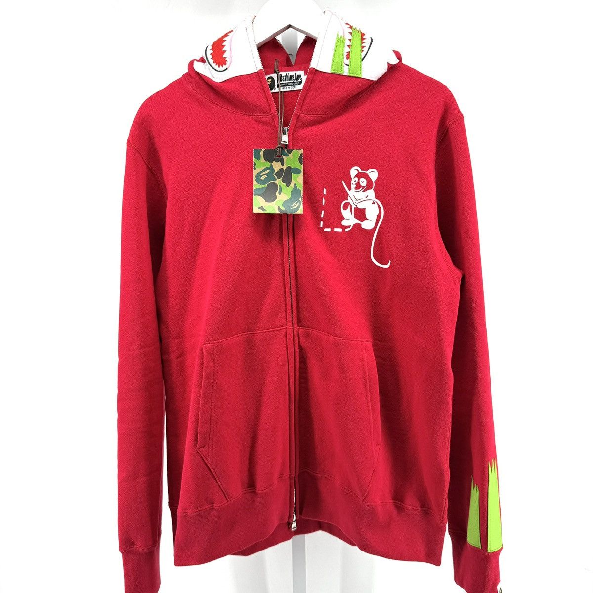 Bape Bape Panda Shark Zip Up Hoodie Size Medium Size US L / EU 52-54 / 3 - 1 Thumbnail
