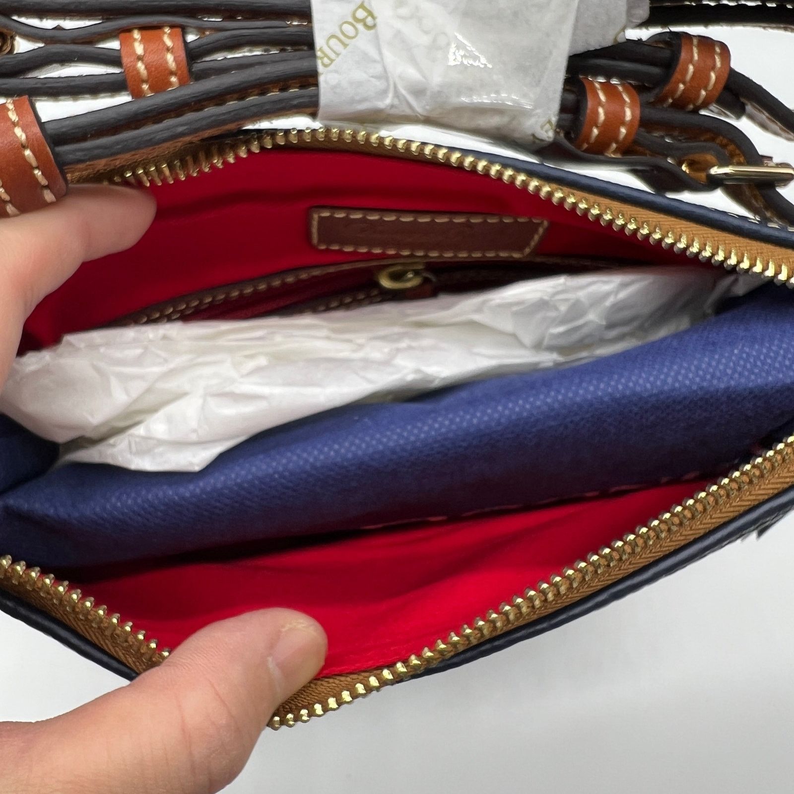 Dooney & Bourke Dooney & Bourke Pebble Leather Crossbody Bags Midnight Blue Size ONE SIZE - 7 Thumbnail