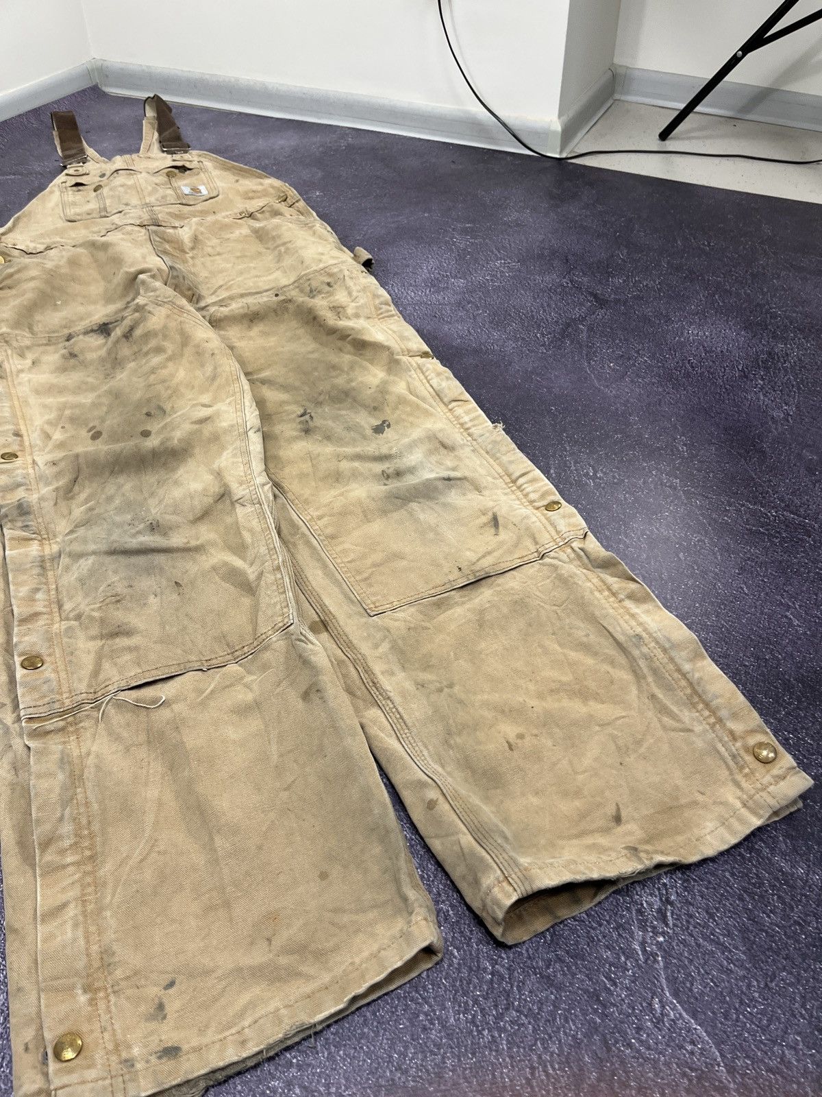 Carhartt Vintage 90s Carhartt Work Y2K Faded Distressed Overall Size US 34 / EU 50 - 3 Thumbnail
