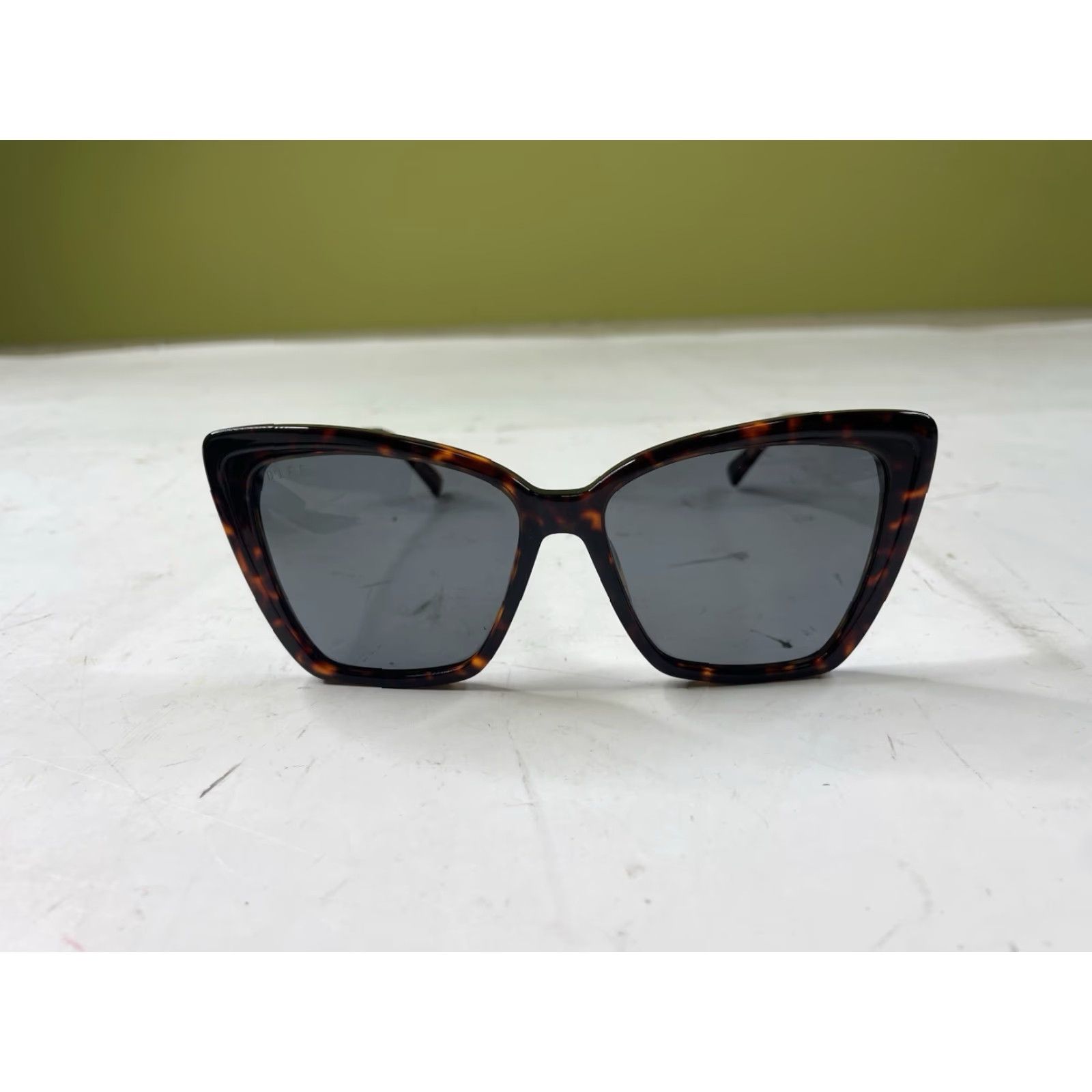 Frame DIFF Eyewear Sunglasses Becky II LT-BG30 Cat Eye Tortoise Frame Brown Polarized UV 400 Womens Sunglasses Size ONE SIZE - 5 Thumbnail
