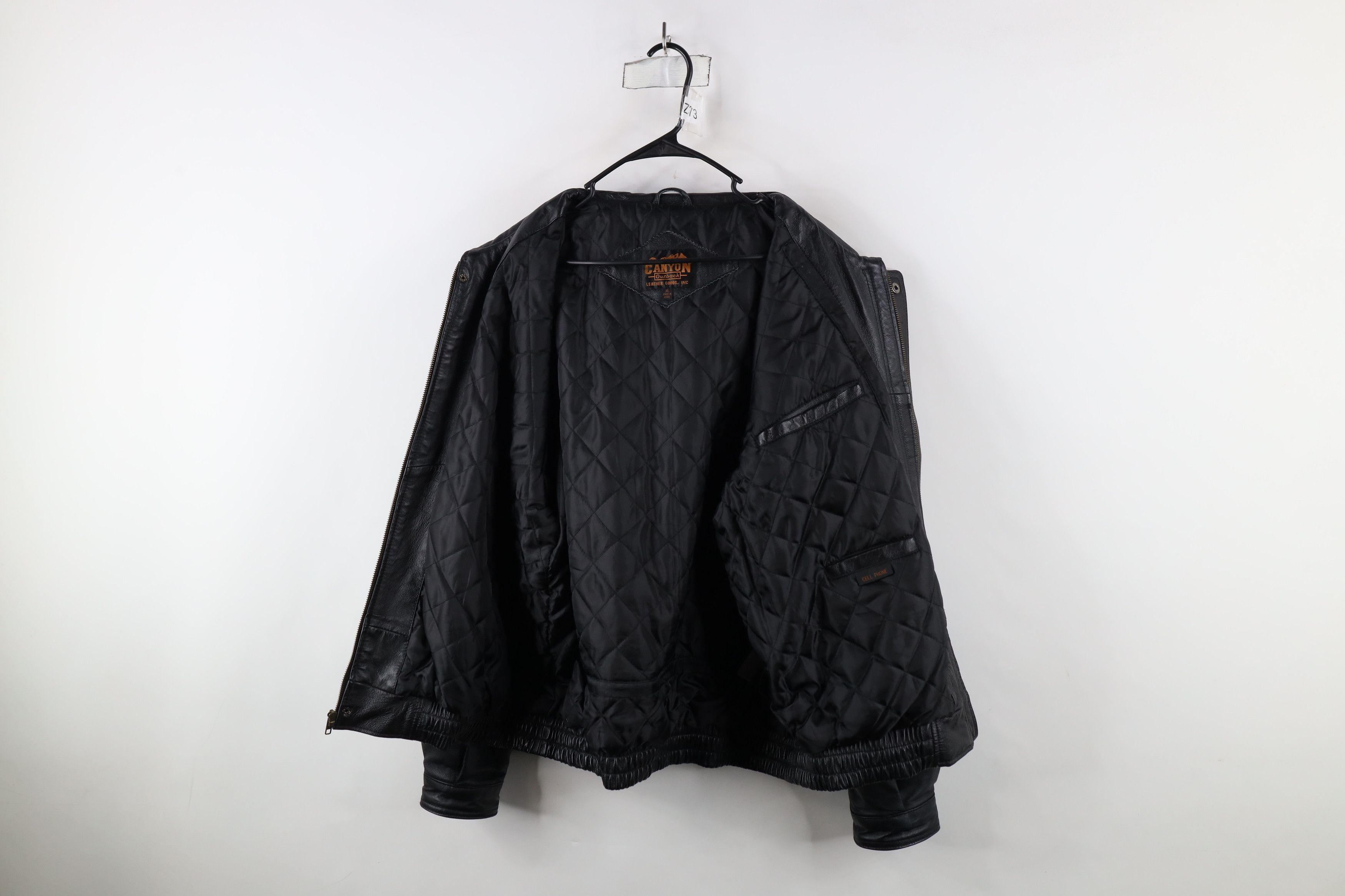 Vintage Vintage 90s Streetwear Leather CSX Docks Bomber Jacket Black Size US XL / EU 56 / 4 - 9 Thumbnail