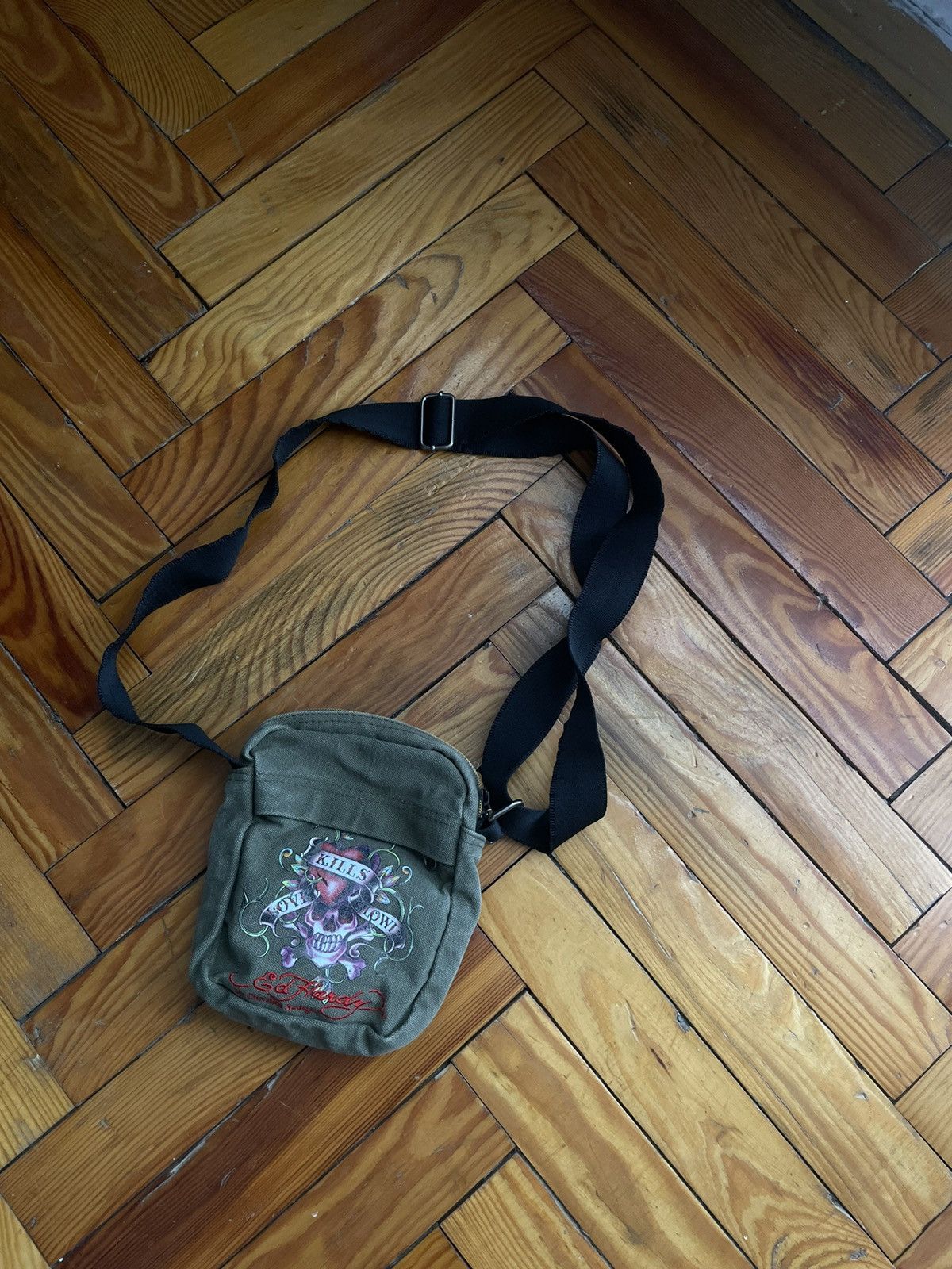 Ed Hardy Ed Hardy messenger / Ed Hardy military green messenger Size ONE SIZE - 1 Thumbnail