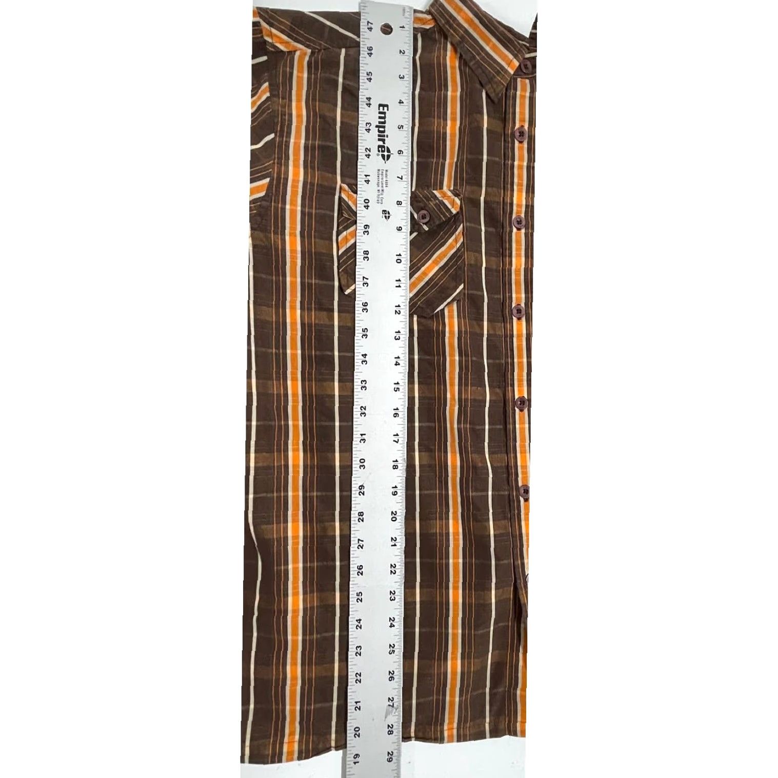 O'Neill VINTAGE O’Neill Shirt XL Brown Orange Plaid Button-Up Long Sleeve Cotton Blend Men’s Regular Size XL Size US XL / EU 56 / 4 - 6 Thumbnail