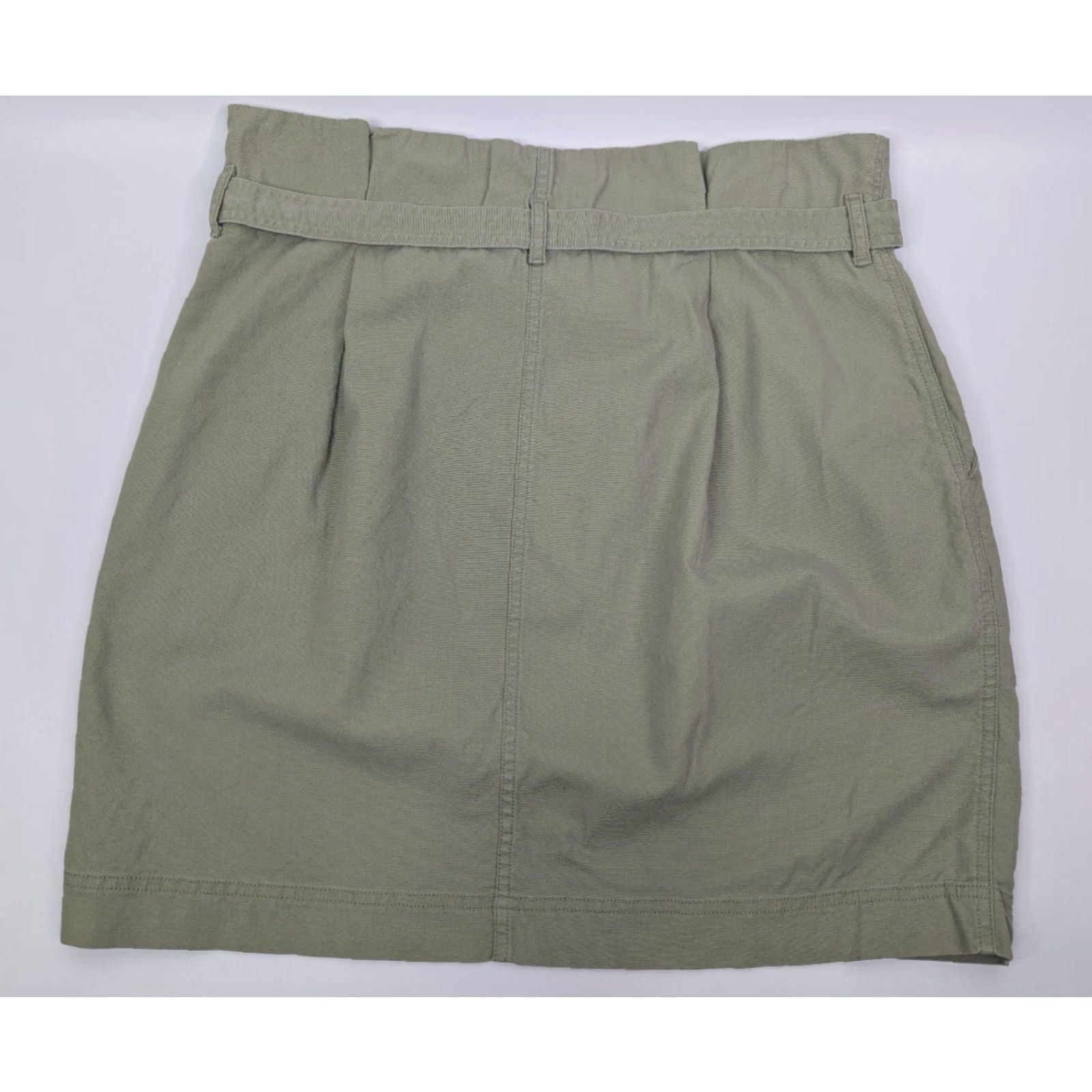 Gap Gap Womens Skirt Paperbag Mini Belted Green Size 14 Cotton Lyocell Douglas Size 36" / US 14 / IT 50 - 2 Thumbnail