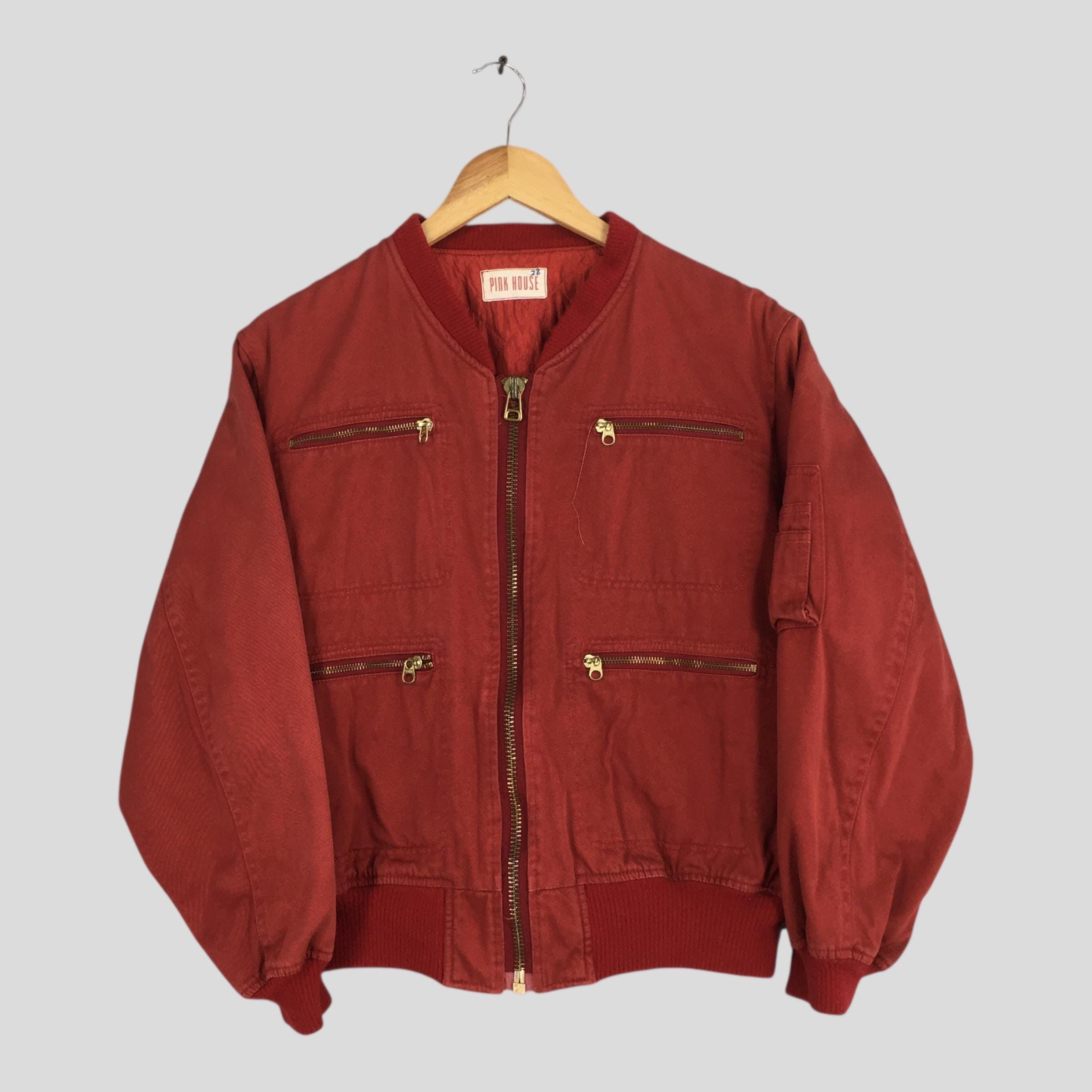 Pink House Vintage Pink House Japan Red Bomber Jacket Medium Size US M / EU 48-50 / 2 - 1 Thumbnail