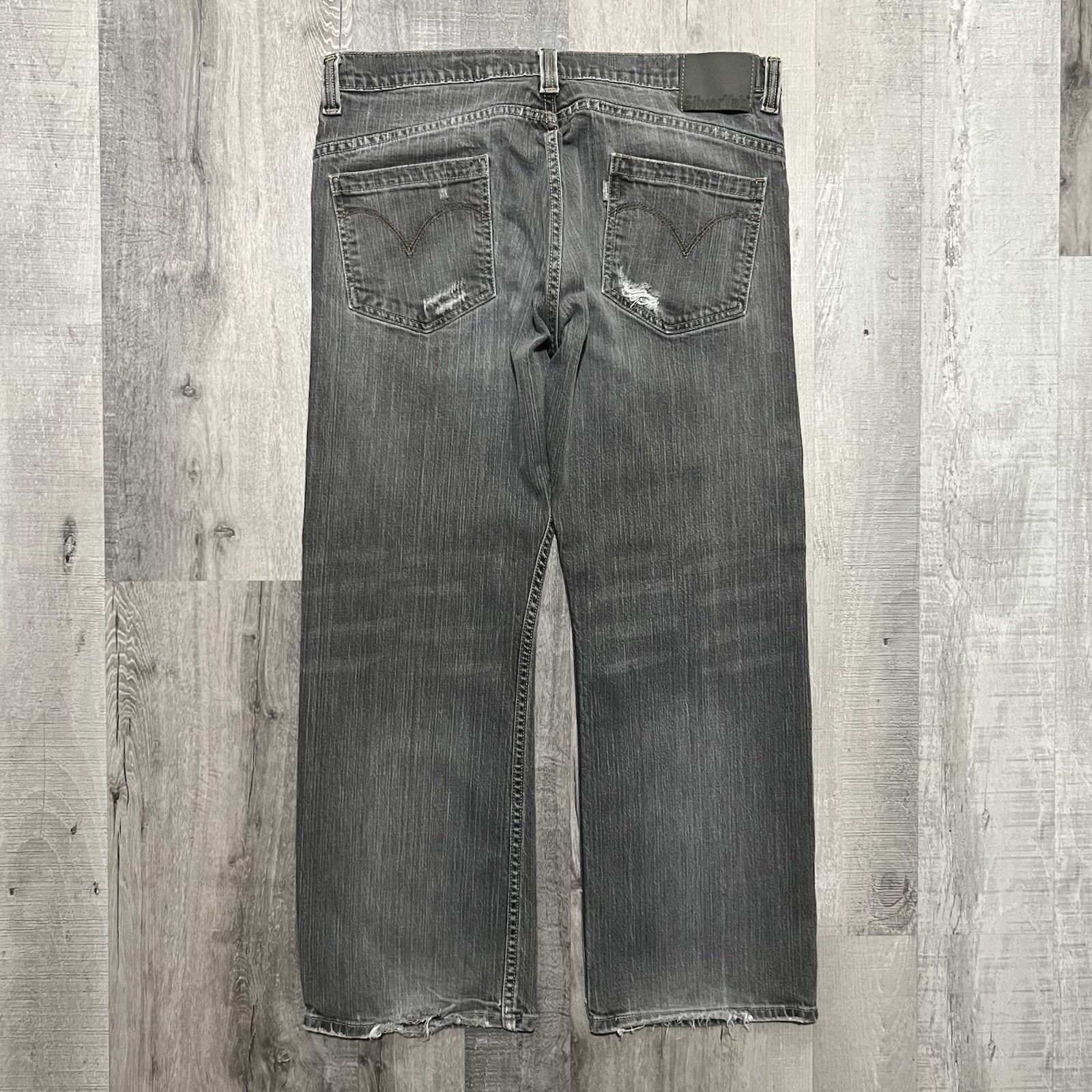Levi's VTG Levis Silvertab Bootcut Jeans Grey Y2K Flared Size 36x30 Size US 36 / EU 52 - 2 Thumbnail
