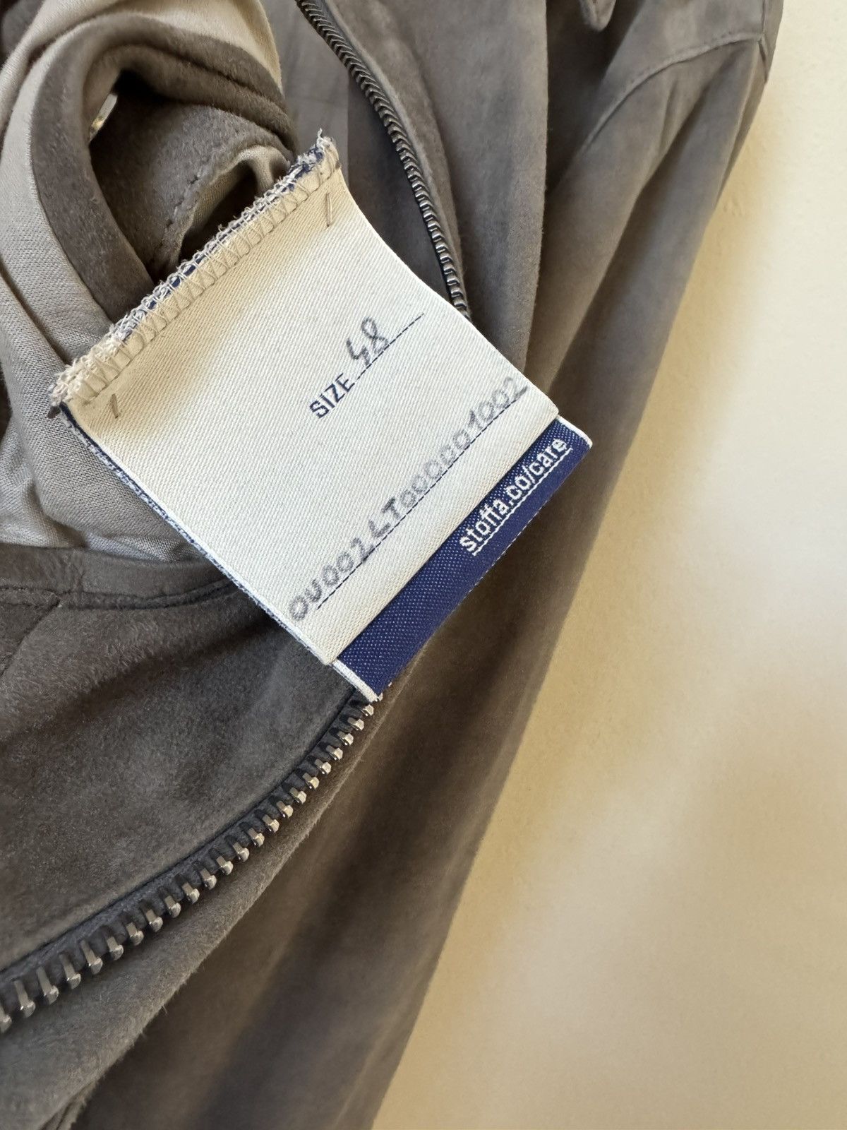 Stoffa Stoffa Flight Jacket Taupe Lamb Suede 48 Size US M / EU 48-50 / 2 - 3 Thumbnail