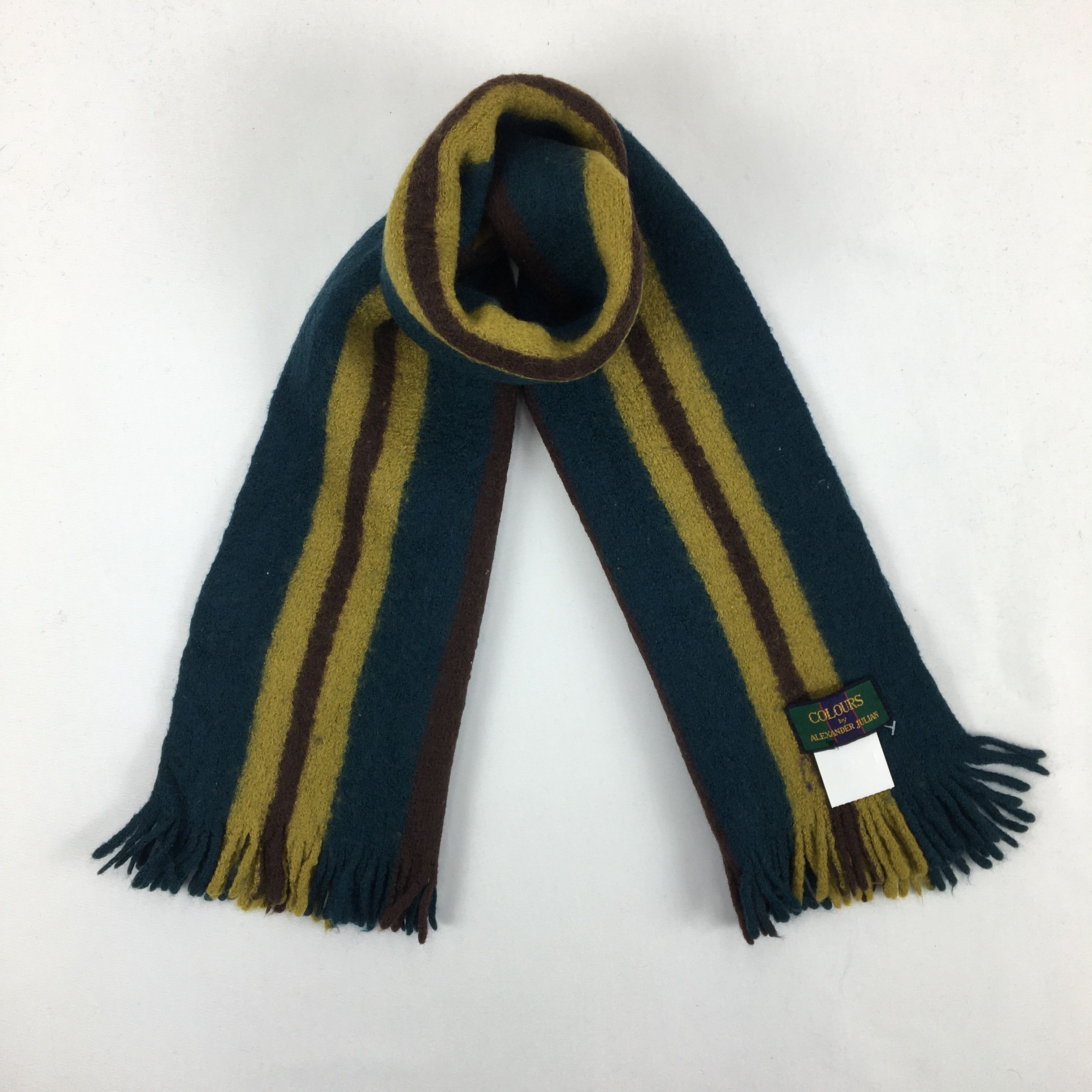 Alexander Julian Alexander Julian Wool Scarf Muffler Cashmere Scarves Size ONE SIZE - 1 Thumbnail