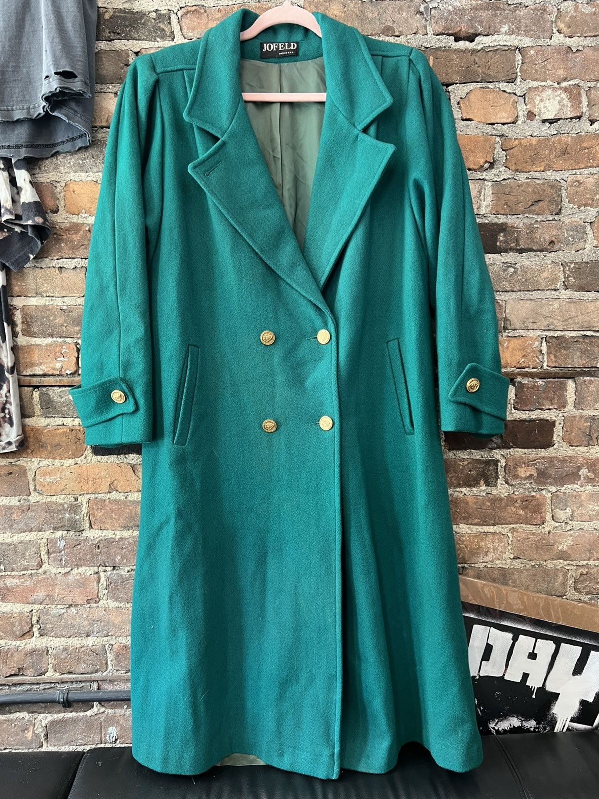 Other Vintage 80s Jofeld Wool Coat Size L / US 10 / IT 46 - 1 Thumbnail