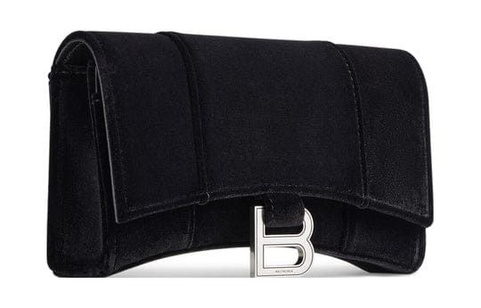 Balenciaga o1s1rm1124 Size: OS / Hourglass Wallet On Chain Velvet Size ONE SIZE - 6 Thumbnail