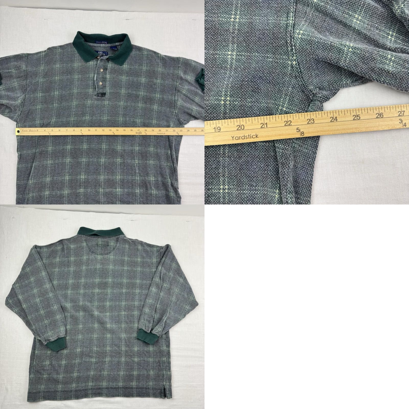 Van Heusen VINTAGE Van Heusen Polo Shirt Men M Plaid Green 90s Casual Button-Up Long Sleeve Clothing Adults Mens Size US M / EU 48-50 / 2 - 8 Thumbnail