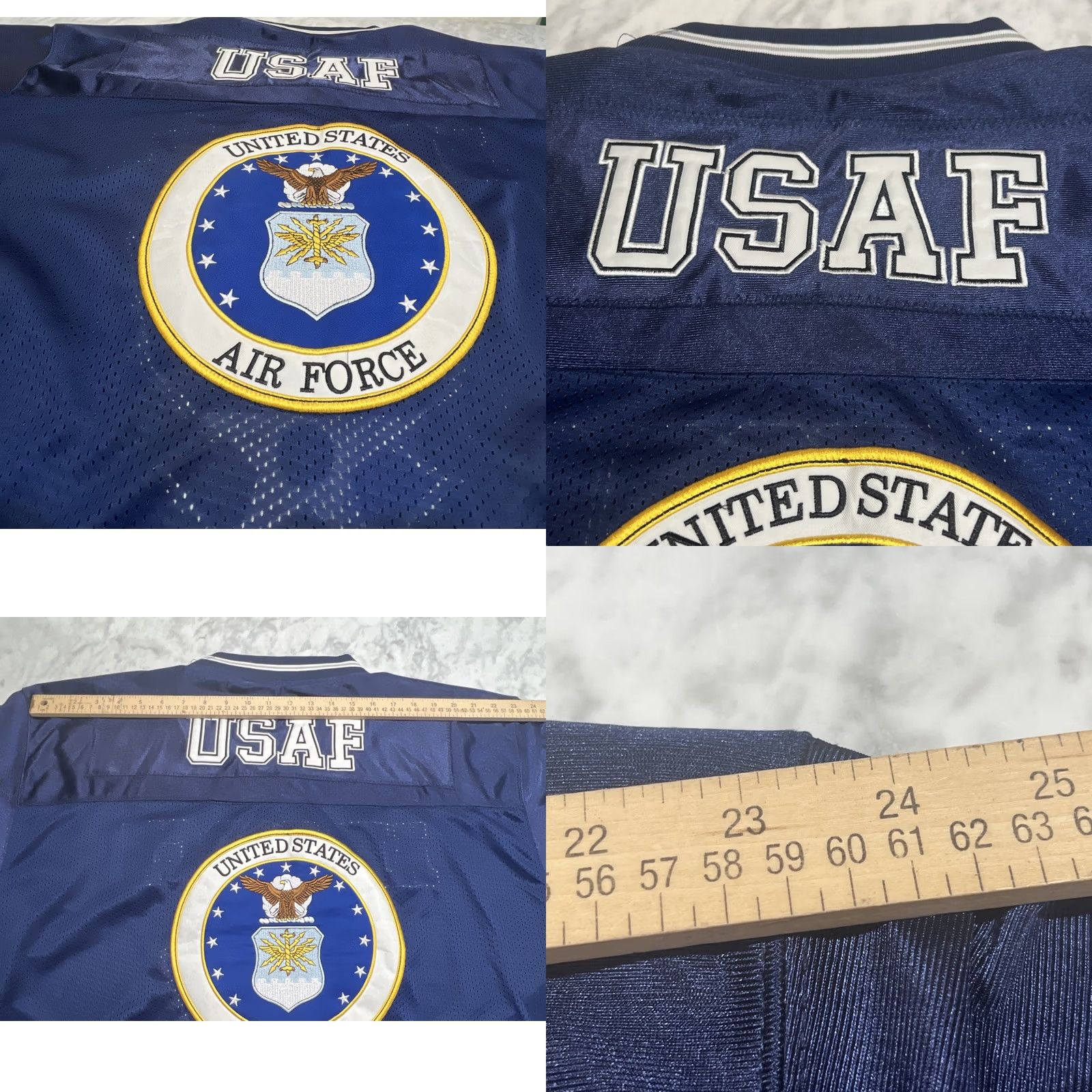 Logo 7 VINTAGE JWM U.S. Air Force Jersey Men Large Wings Logo Blue Football Emblem Patches Shirt" Size US L / EU 52-54 / 3 - 8 Thumbnail