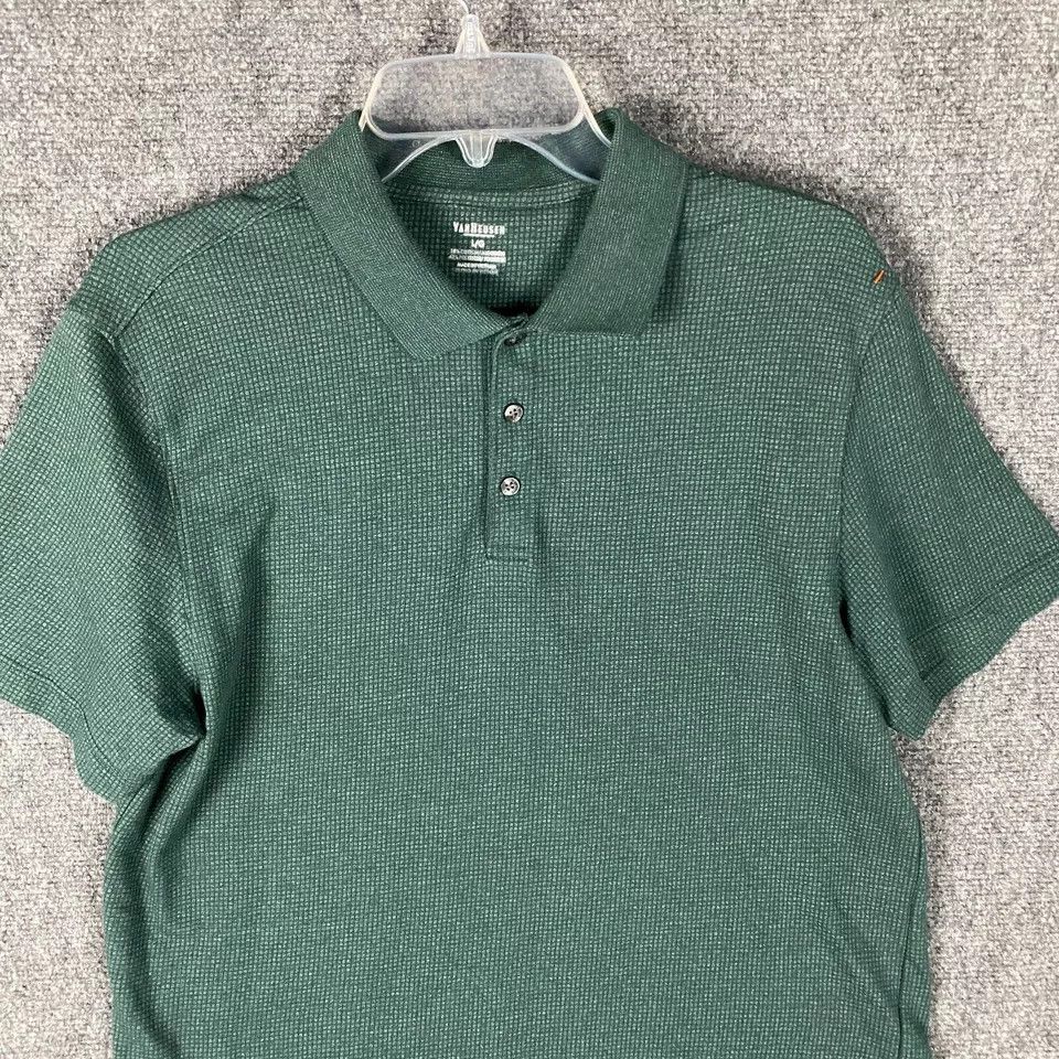 Van Heusen Van Heusen Polo Men's Large Shirt Cotton Short Sleeve L Size US L / EU 52-54 / 3 - 2 Thumbnail