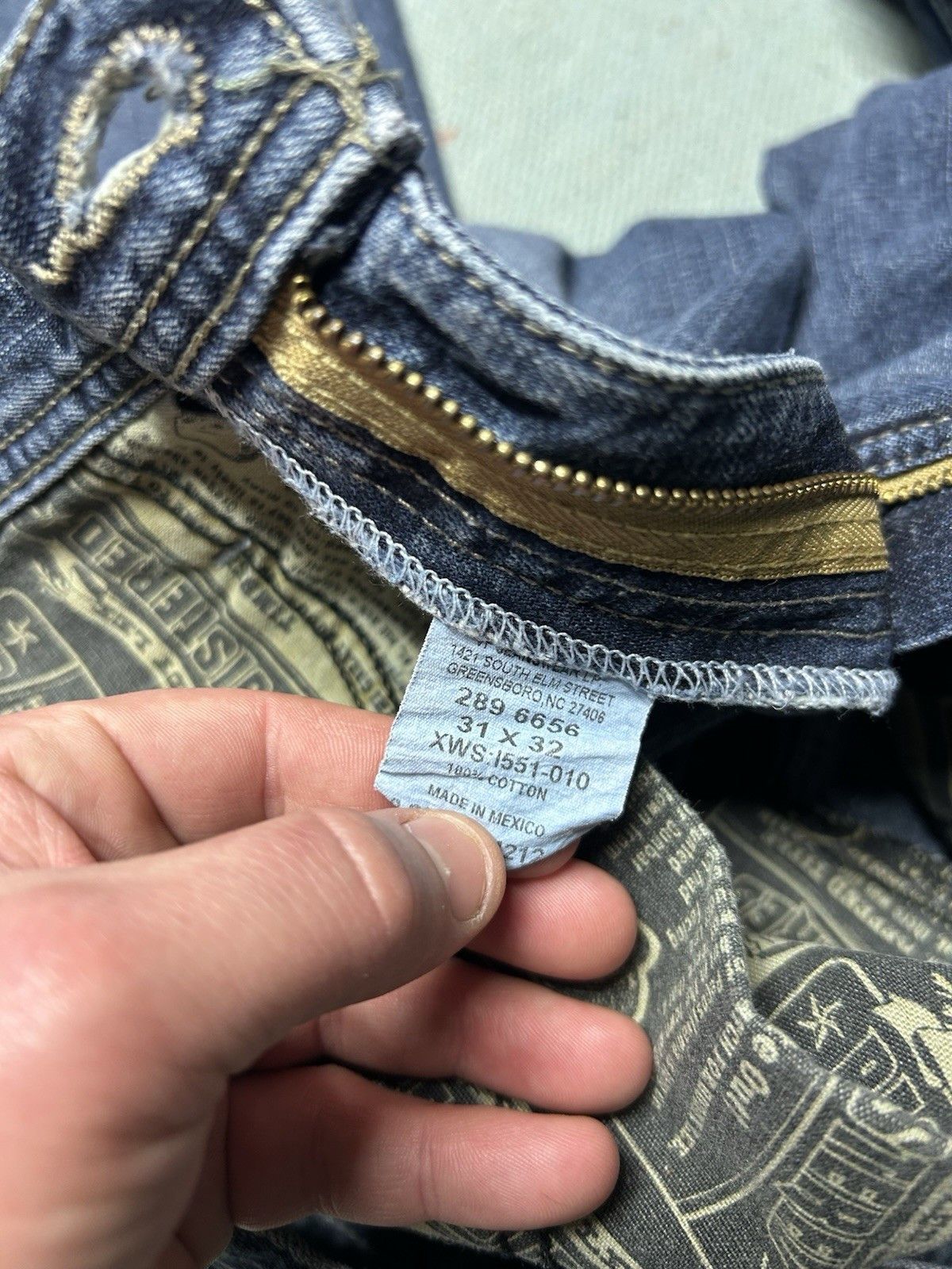 Vintage y2k Lee dungaree jeans buddy Lee workwear dark baggy 33x32 Size US 33 - 9 Thumbnail