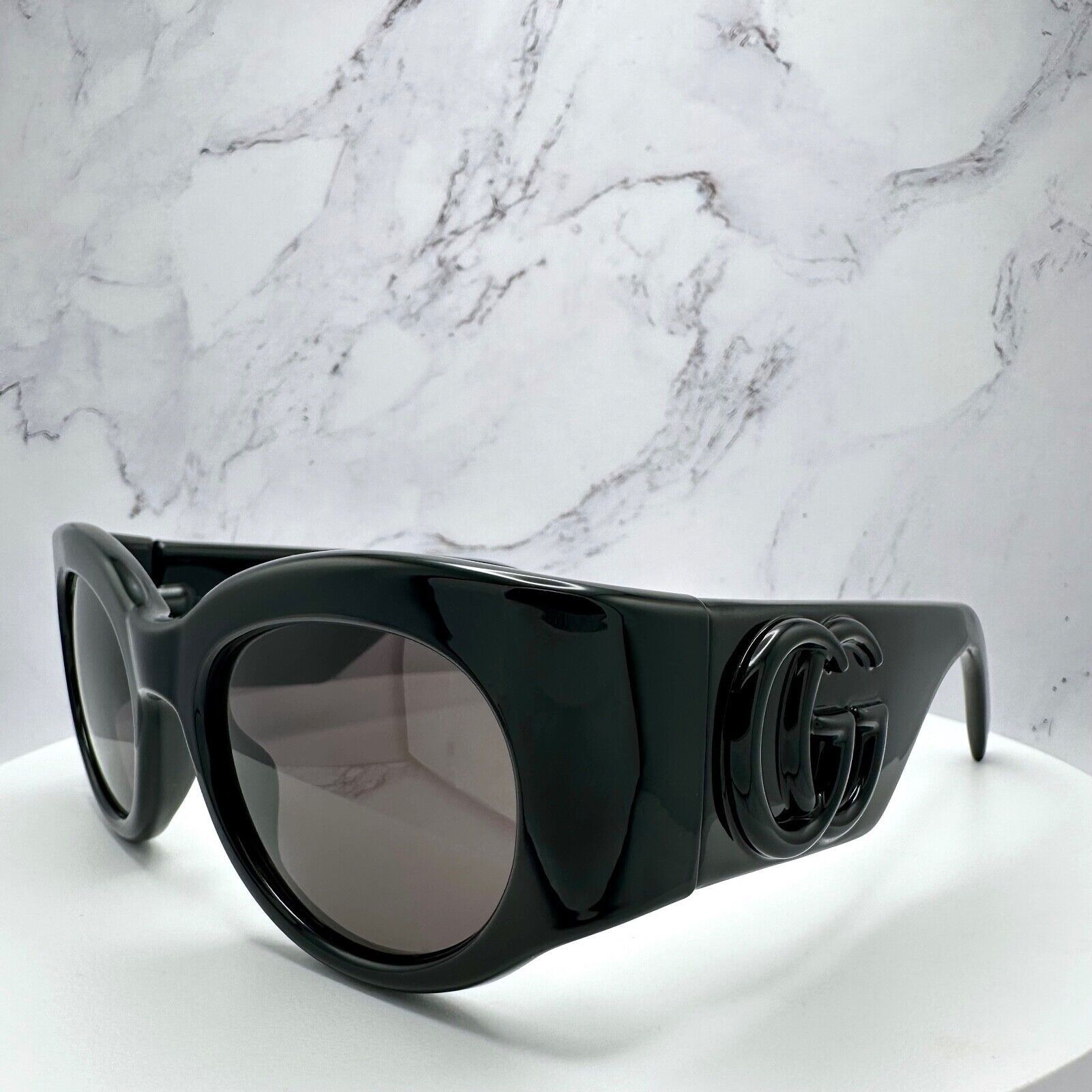 Gucci New GUCCI Sunglasses Black 3D GG Logo Wrap Triple Black Size ONE SIZE - 20 Thumbnail