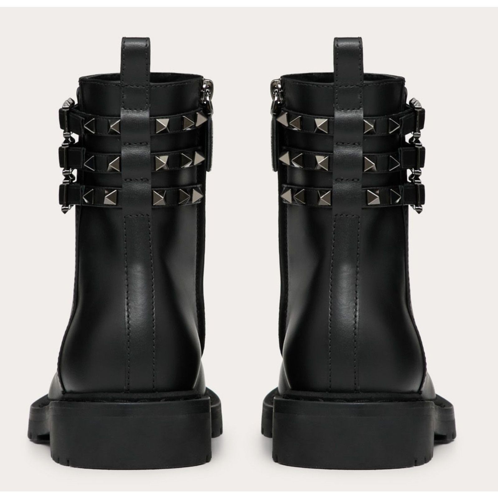 Valentino Valentino Rockstud Combat 20mm Black Leather Stud Short Size US 5 / IT 35 - 10 Thumbnail