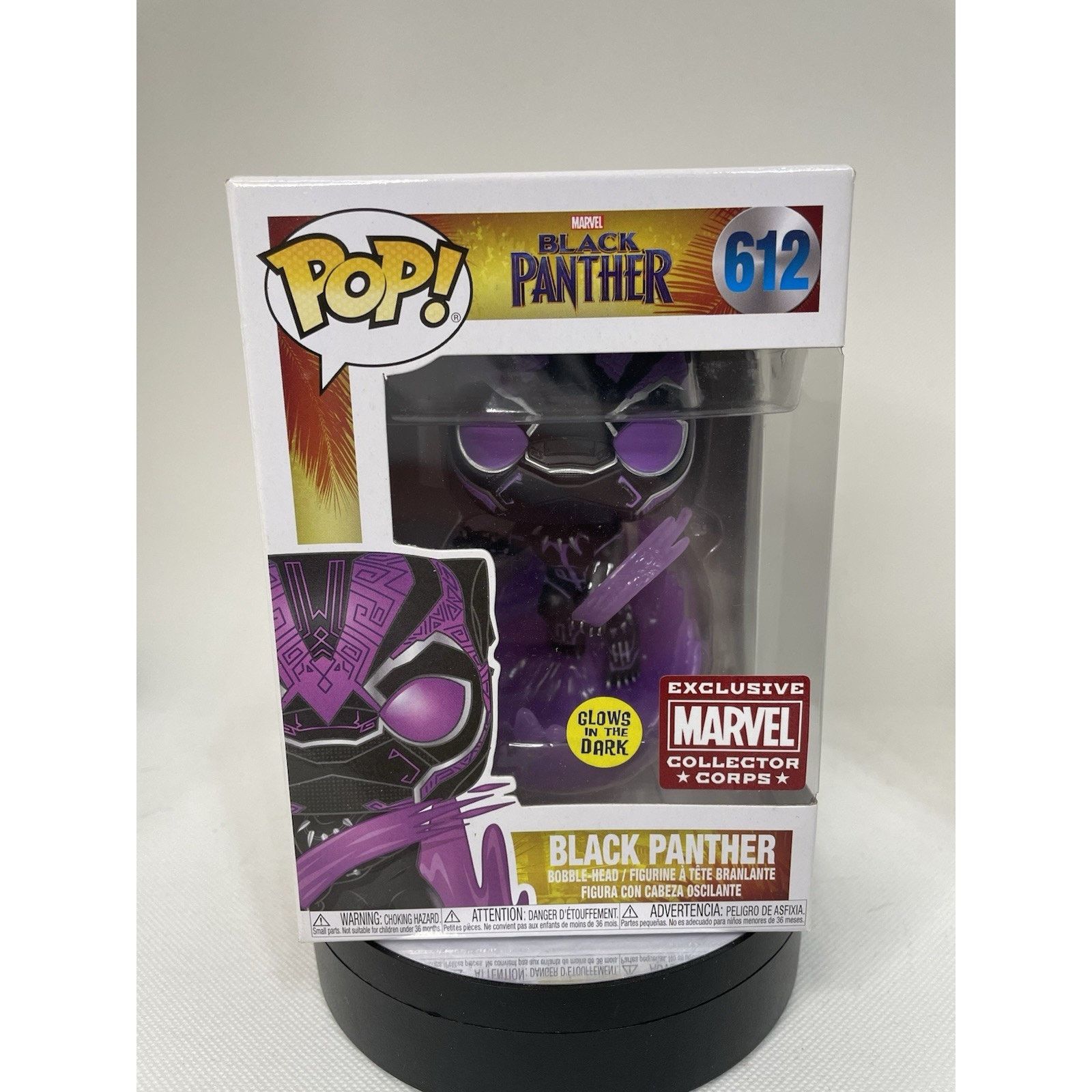 Marvel Comics Funko Pop! Vinyl: Marvel - Black Panther 612 - Glow Size ONE SIZE - 1 Thumbnail