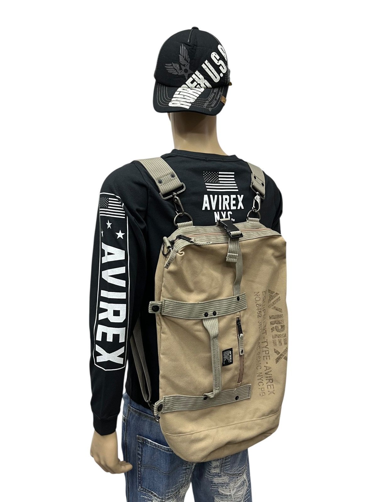 Avirex Vintage AVIREX Slant-printed Spell-out Trucker Hat Size ONE SIZE - 2 Thumbnail