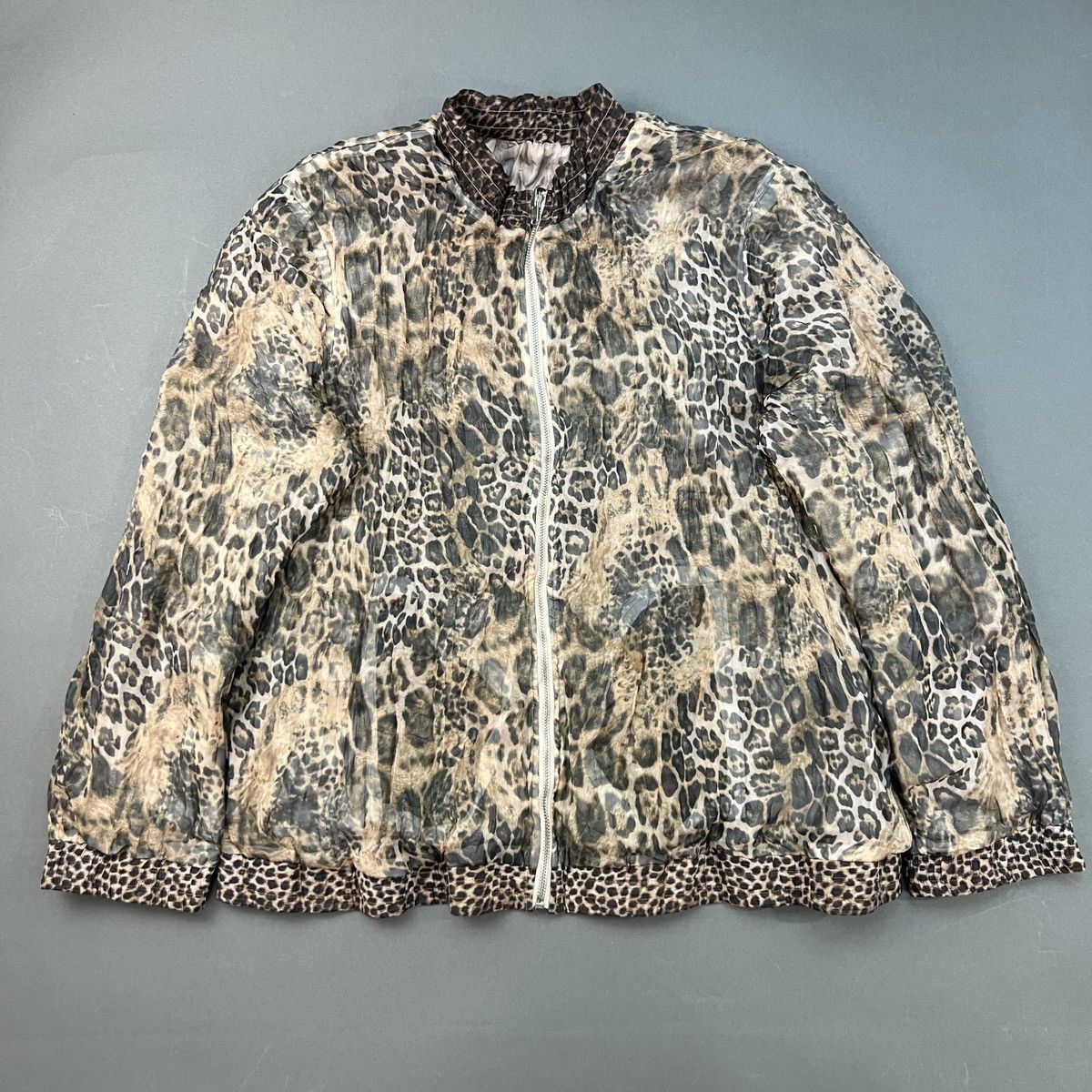 Vintage Luxury Designer Cheetah Print Reversible Zip Jacket Size US M / EU 48-50 / 2 - 2 Thumbnail