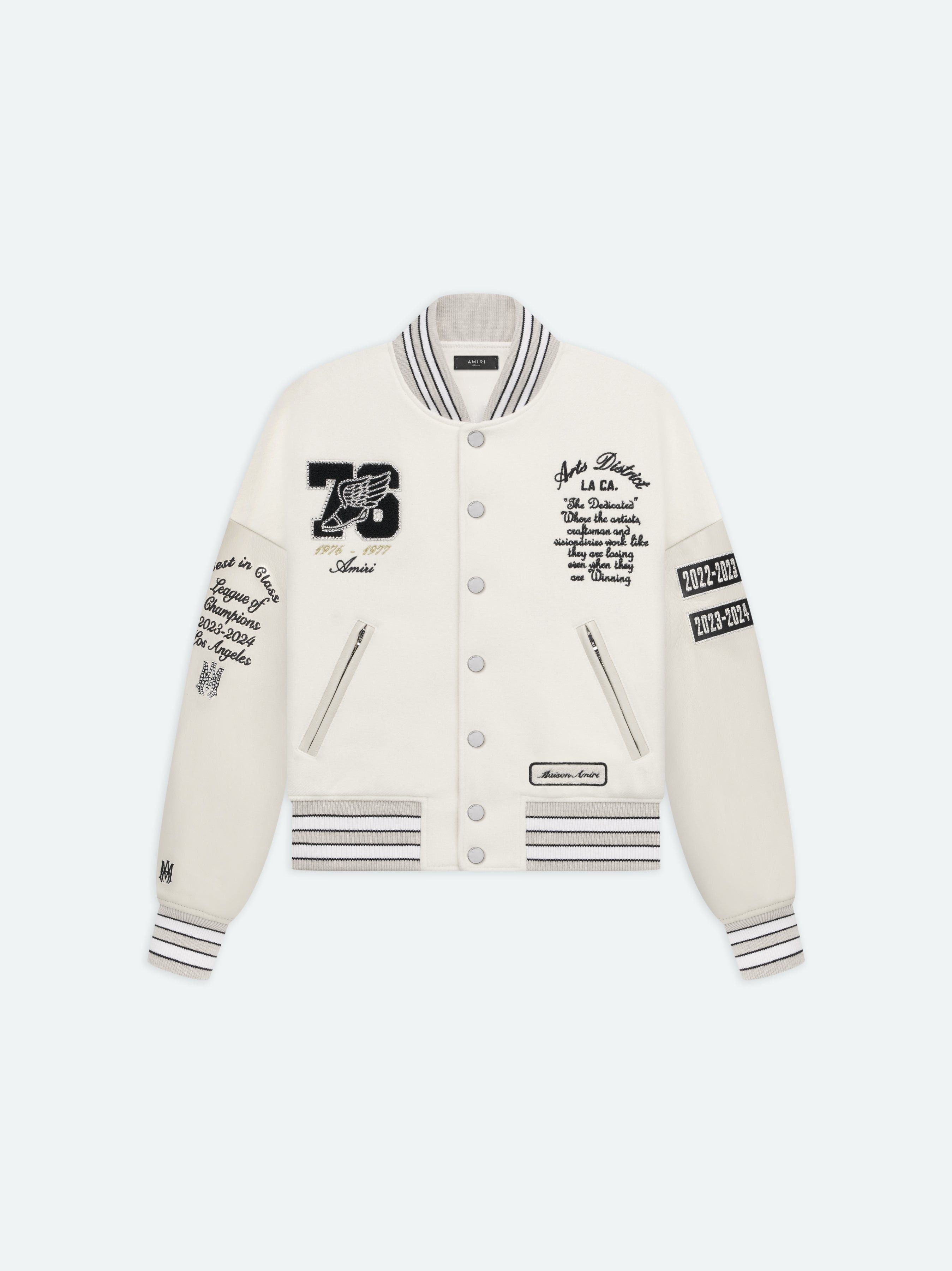 Amiri oc11z0225 Eagle Varsity Bomber Jacket in Multicolor Size S / US 4 / IT 40 - 2 Thumbnail