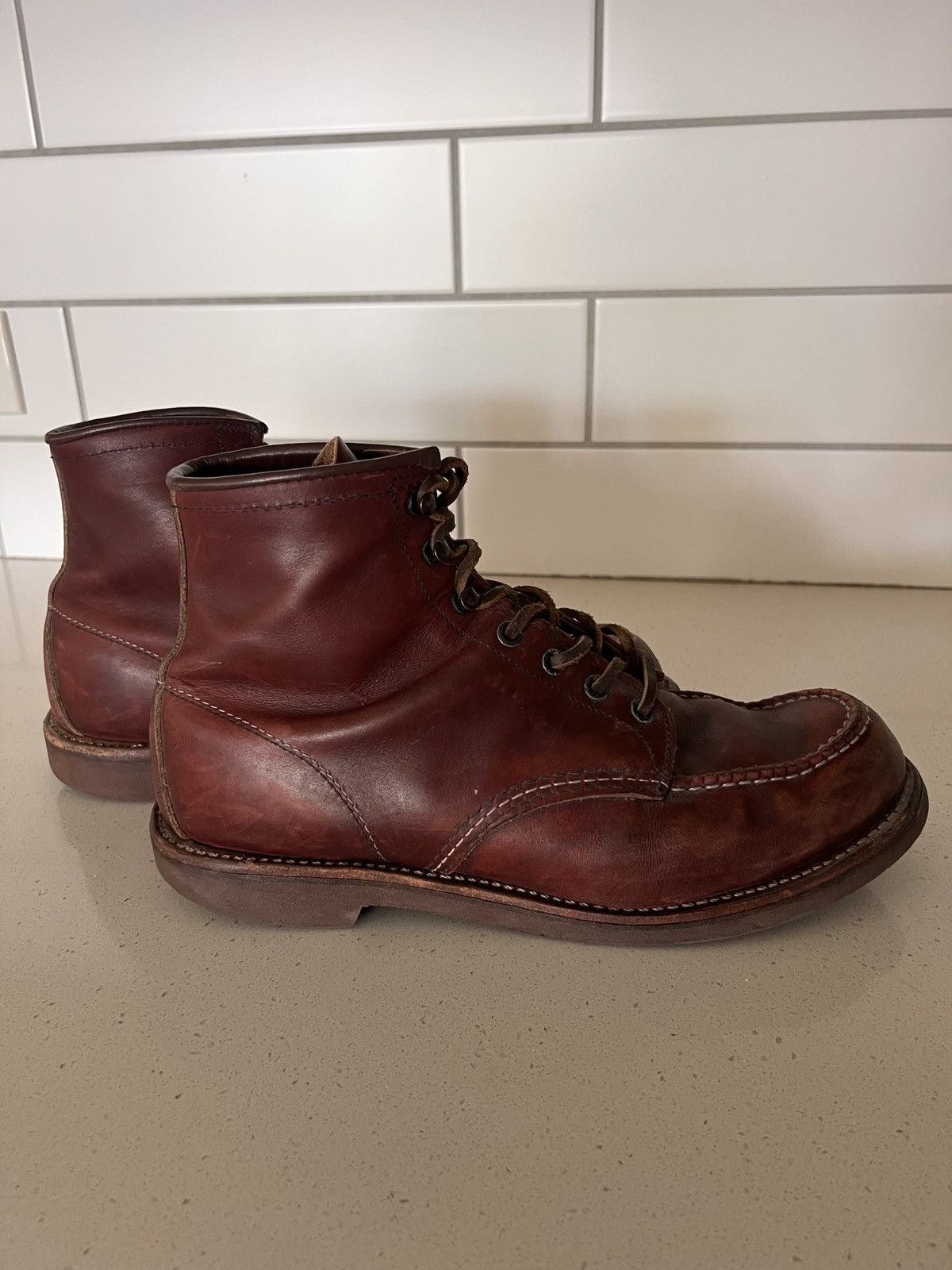Red Wing Red Wing Classic Moc Toe Boots – Oxblood Leather – Size 10D Size US 10 / EU 43 - 2 Thumbnail