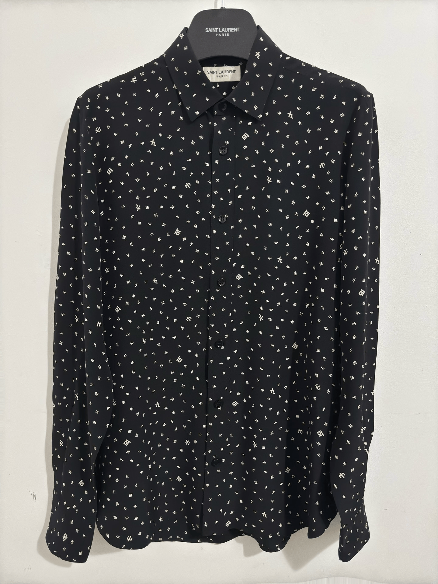 Saint Laurent Paris Saint Laurent Silk Geometric Shirt Size US M / EU 48-50 / 2 - 1 Thumbnail
