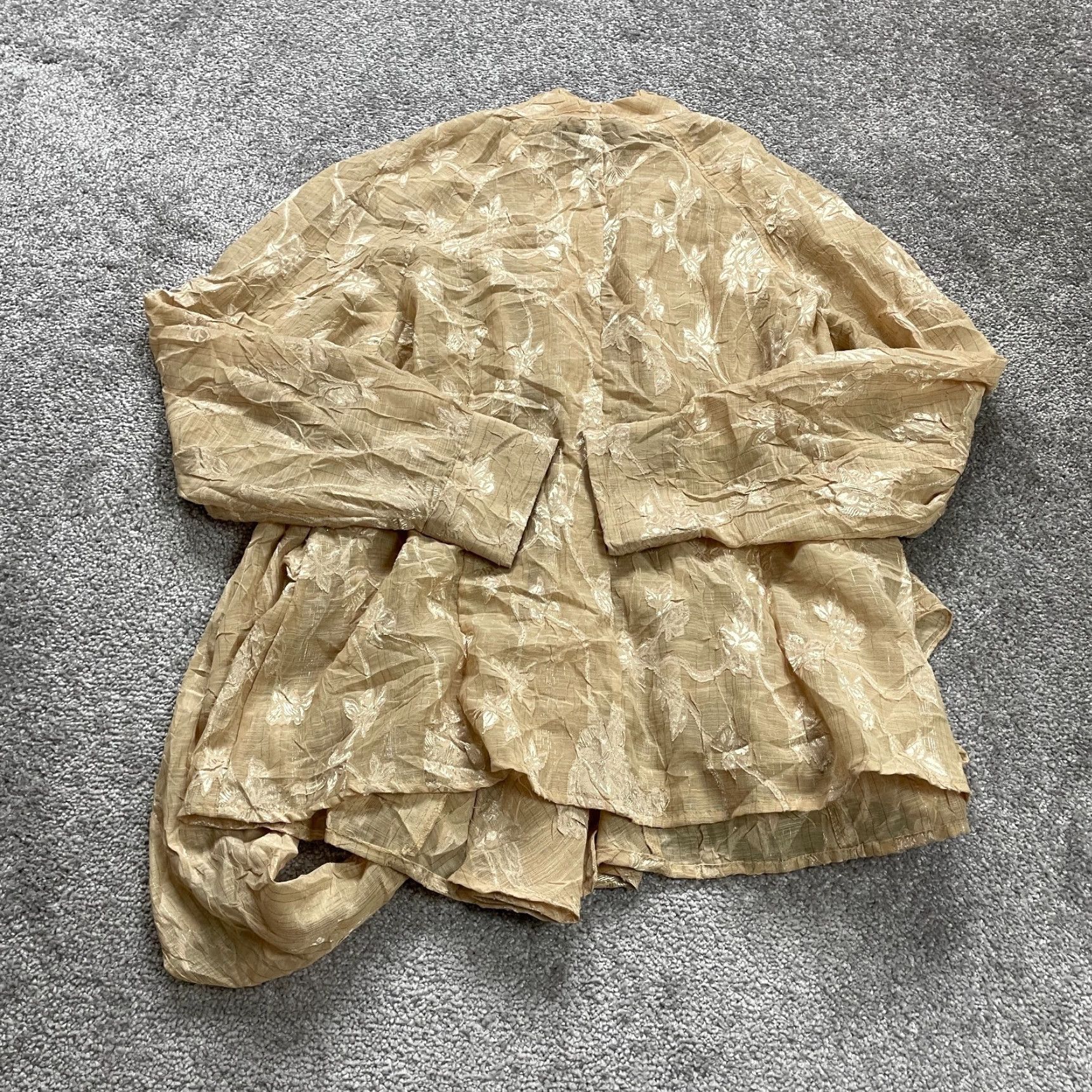 Jones New York Jones New York Cover Up Womens XL Brown Open Belted Long Sleeve Kimono Casual Size XL / US 12-14 / IT 48-50 - 2 Thumbnail