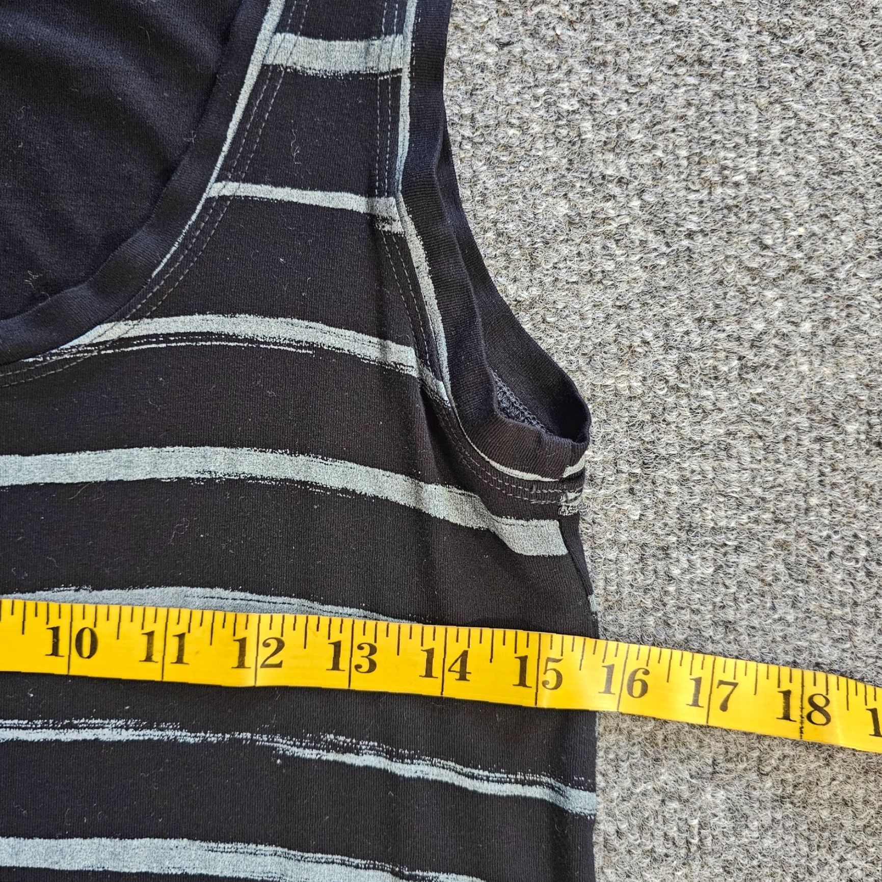 Vintage Fresh Produce Dress Womens Small Black Striped Maxi Long Sleeveless Stretch Knit Size S / US 4 / IT 40 - 4 Thumbnail