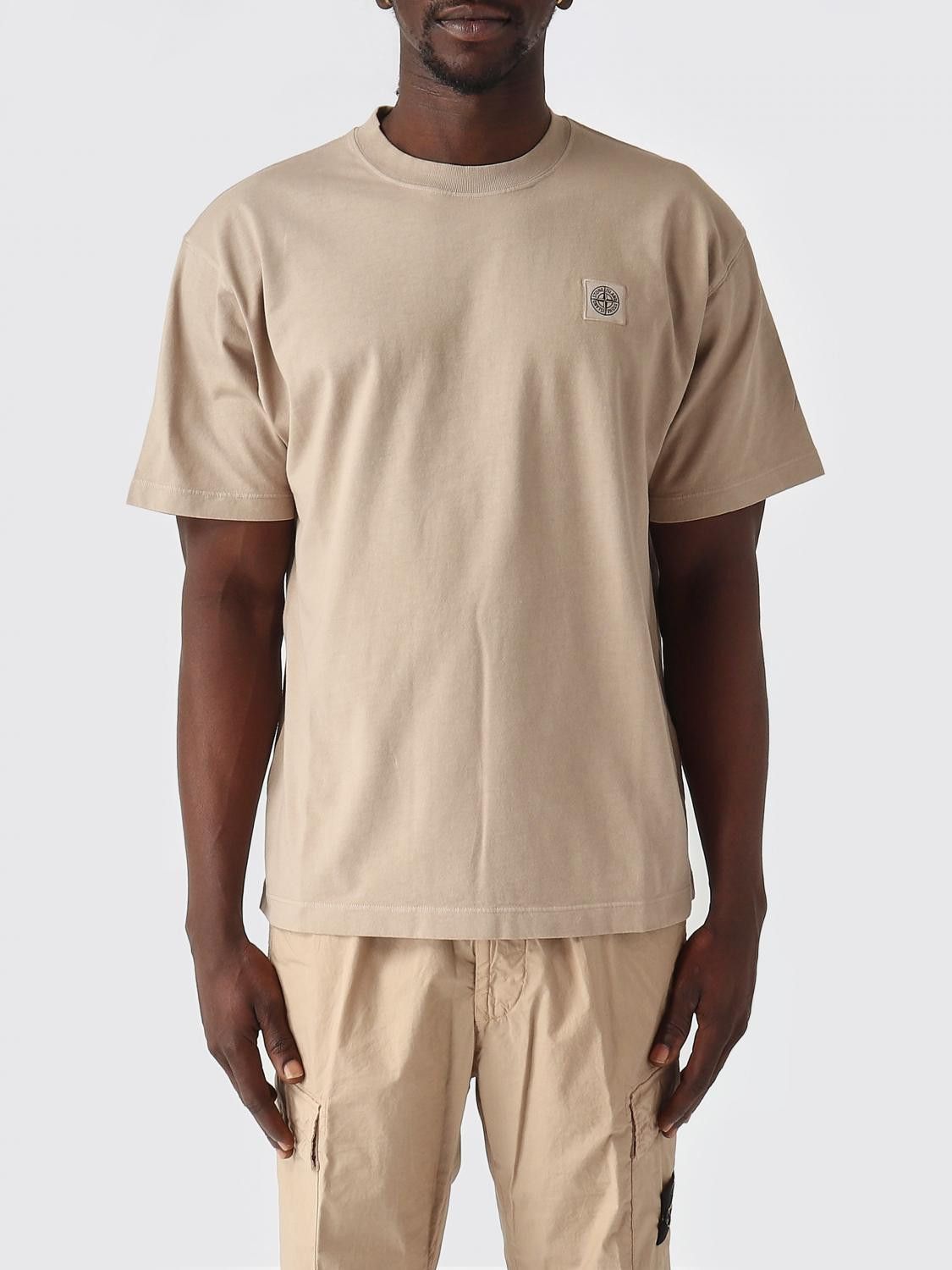 Stone Island Stone Island T-Shirt Men Sand Size US XL / EU 56 / 4 - 1 Thumbnail