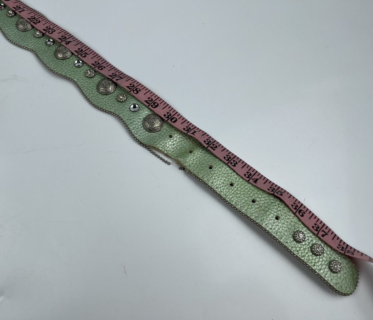 Japanese Brand studded belt with beads tc22 Size 34 - 10 Thumbnail