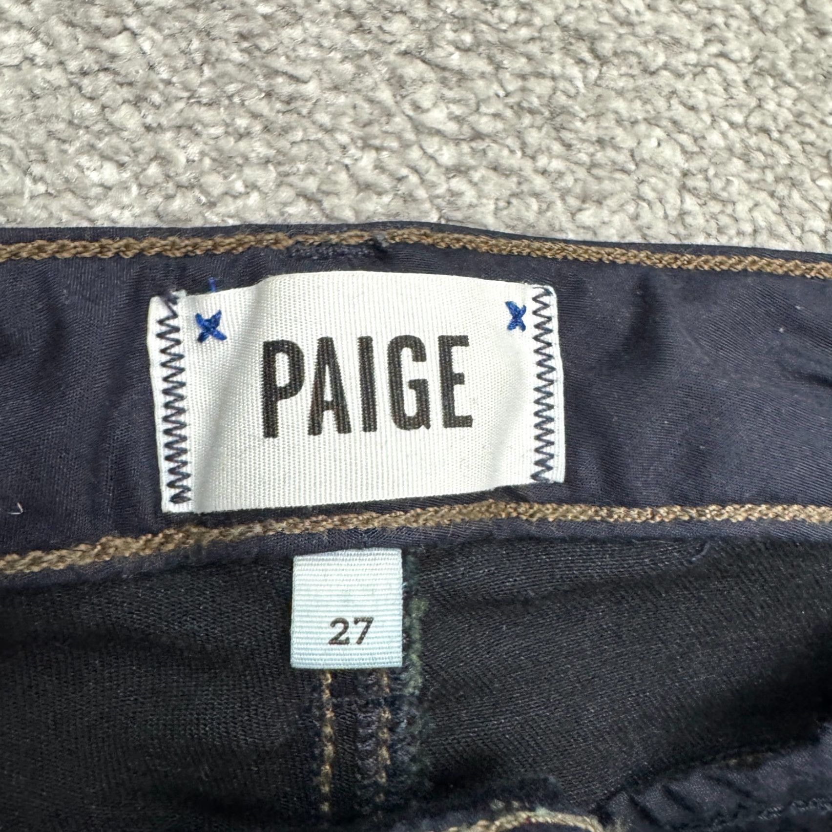 Paige Paige Skyline Jeans Womens 27 Skinny Denim Black Dark Wash Mid Rise 5-Pocket Stretch Size 26" / US 2 / IT 38 - 6 Thumbnail