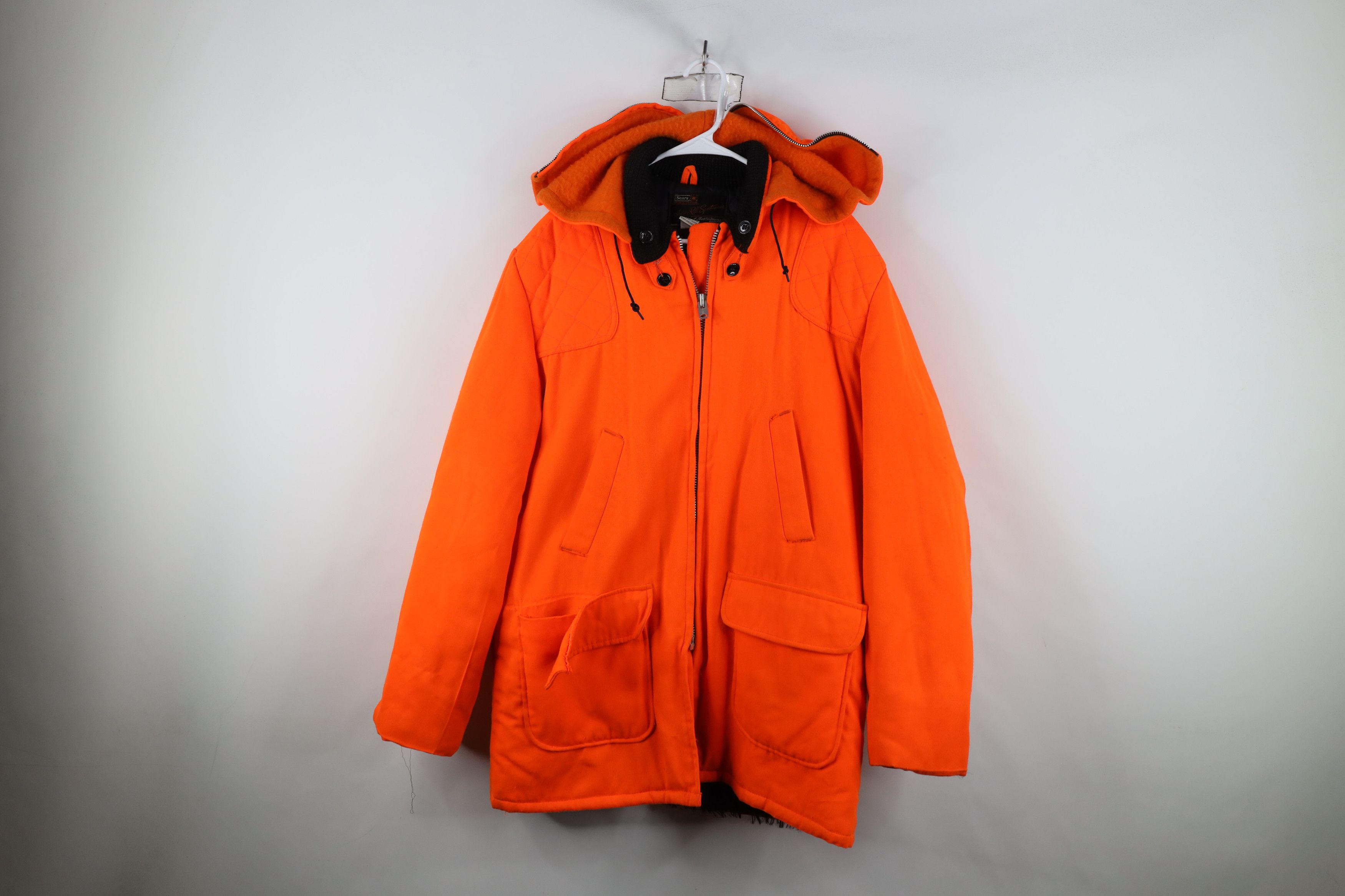 Vintage Vintage 70s Streetwear Hunting Birding Jacket Orange USA Size US XXL / EU 58 / 5 - 1 Thumbnail