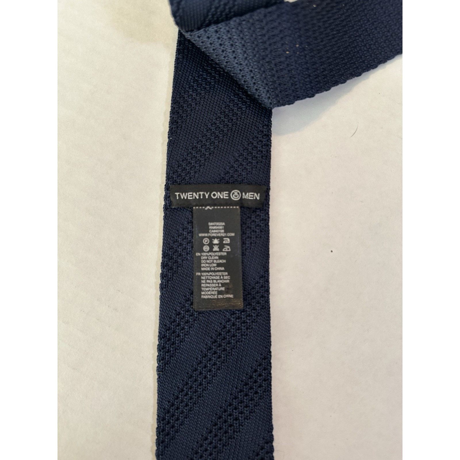 Twenty Twenty One Mens Neck Tie Knit Mesh Square End Blue Preppy Size ONE SIZE - 7 Thumbnail