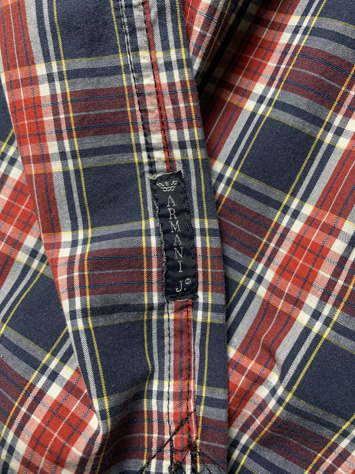 Giorgio Armani 2000s Armani Jeans Plaid Button Up with Hoodie Size US S / EU 44-46 / 1 - 5 Thumbnail