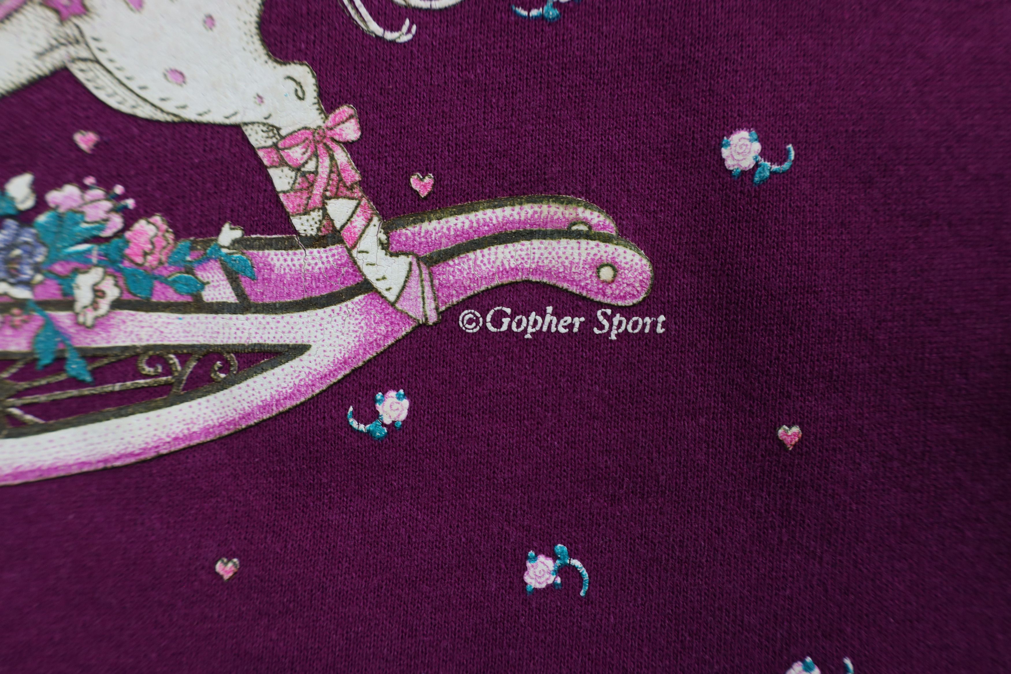 Vintage Vintage 90s Streetwear Flower Rocking Horse Sweatshirt USA Size L / US 10 / IT 46 - 5 Thumbnail