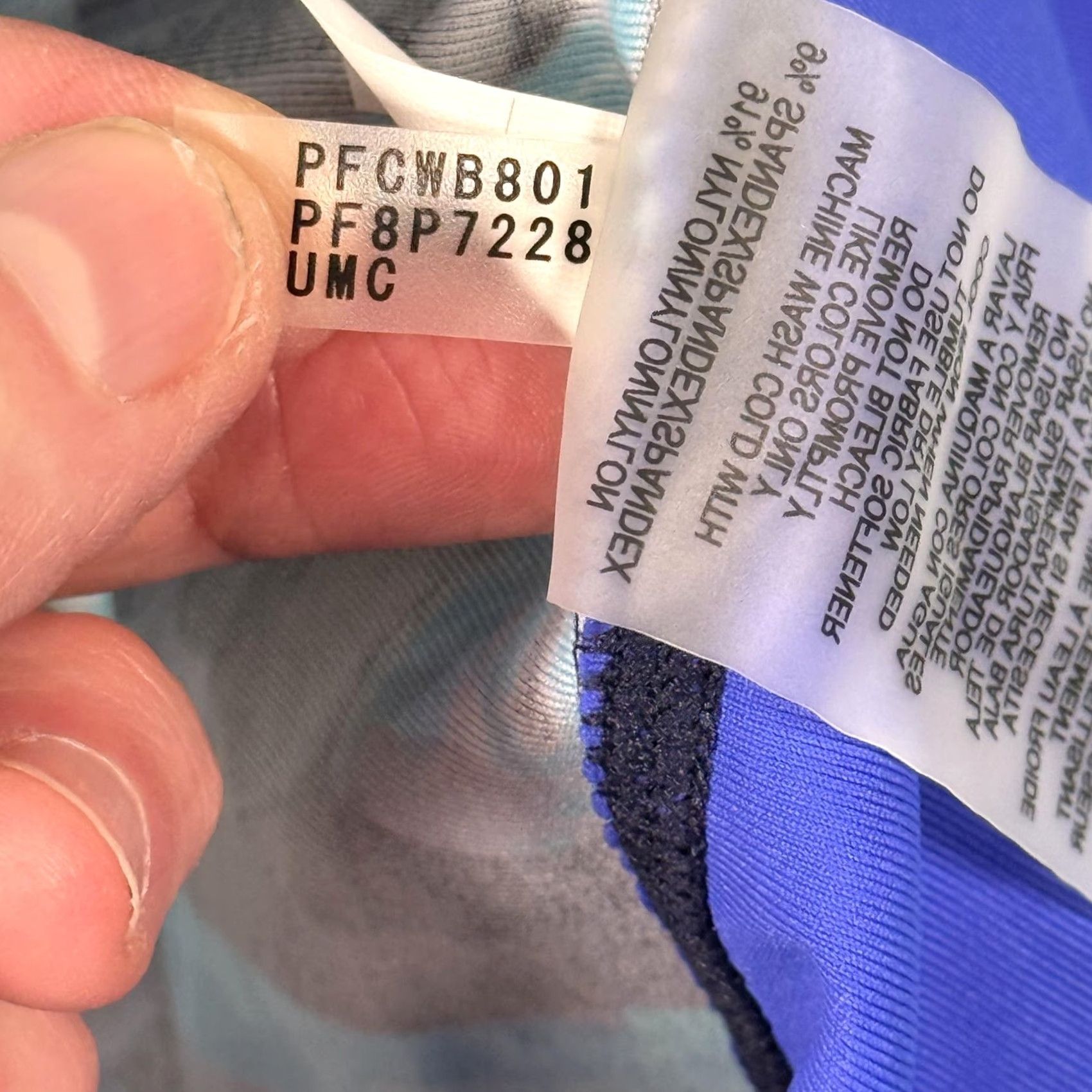 Calvin Klein Calvin Klein Performance Leggings XL Cropped Blue Abstract Print Ankle Activewear Womens Size 40" / US 18 - 6 Thumbnail