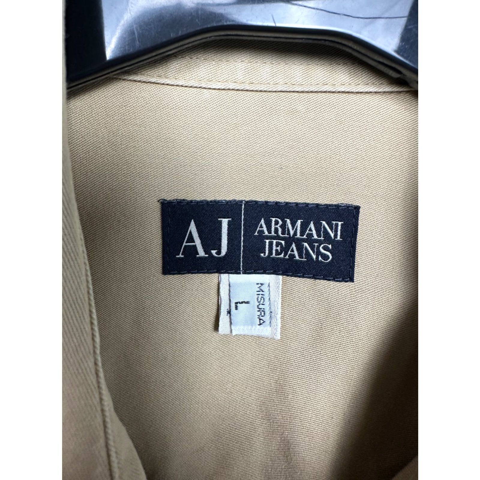Vintage Armani Jeans 90s Vintage Mens Denim Shirt Size L Size US L / EU 52-54 / 3 - 3 Thumbnail