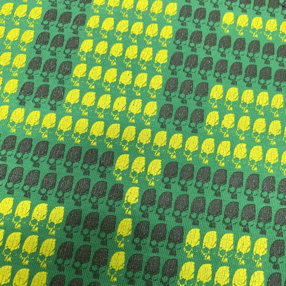 Japanese Brand TFOA Vintage Style Pixel Skull Graphic Tee Neon Green Size US M / EU 48-50 / 2 - 5 Thumbnail