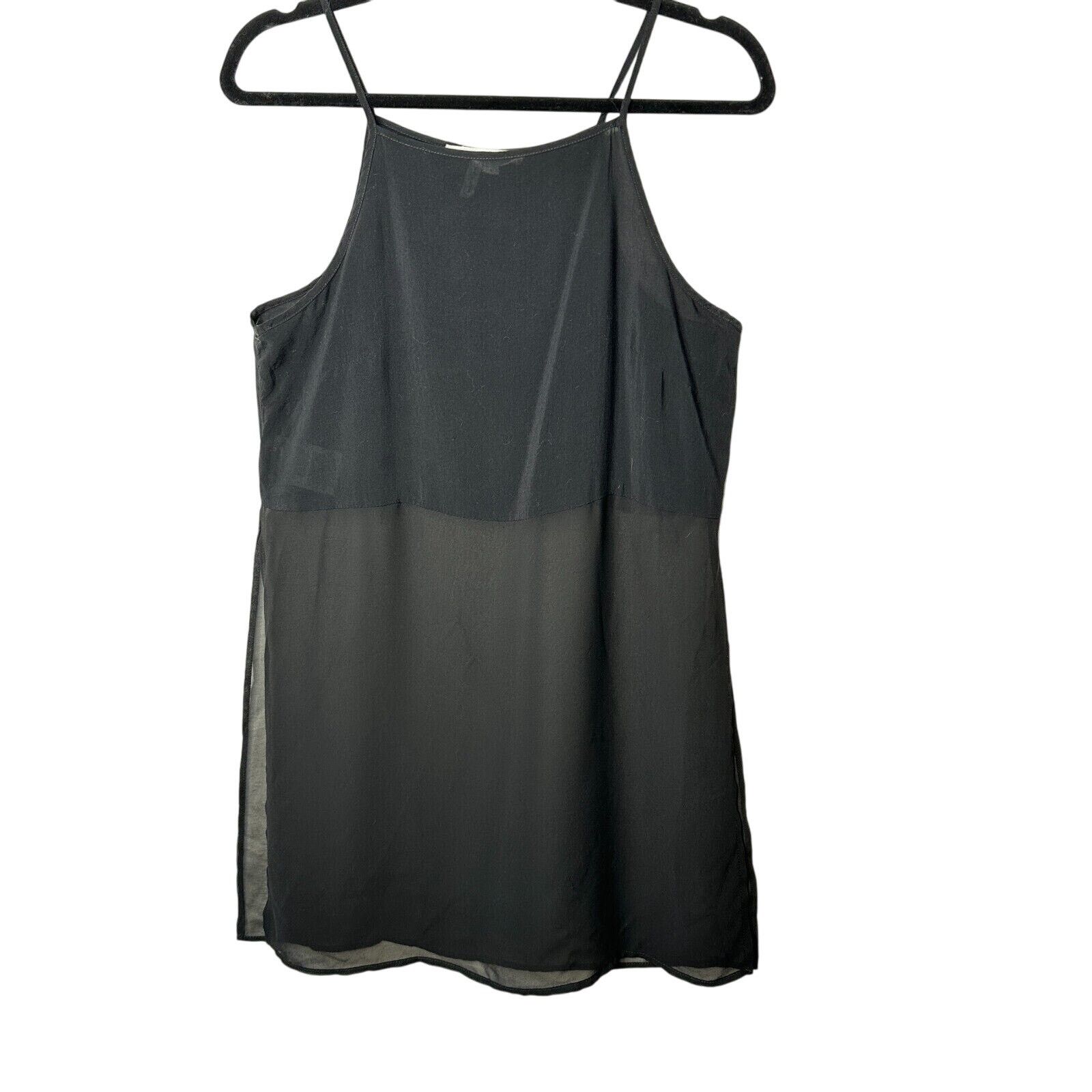 Other BCBGeneration Black Sheer Side-Slit Crop Tank Cami SM Size S / US 4 / IT 40 - 1 Thumbnail