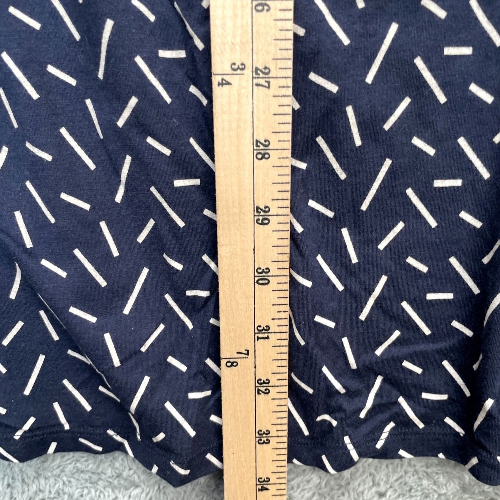 Uniqlo Uniqlo Dress Women S Blue A-Line Sleeveless Geometric Crew Neck Stretch Cotton Modal Spandex Short Dress/Casual Women Size S / US 4 / IT 40 - 6 Thumbnail