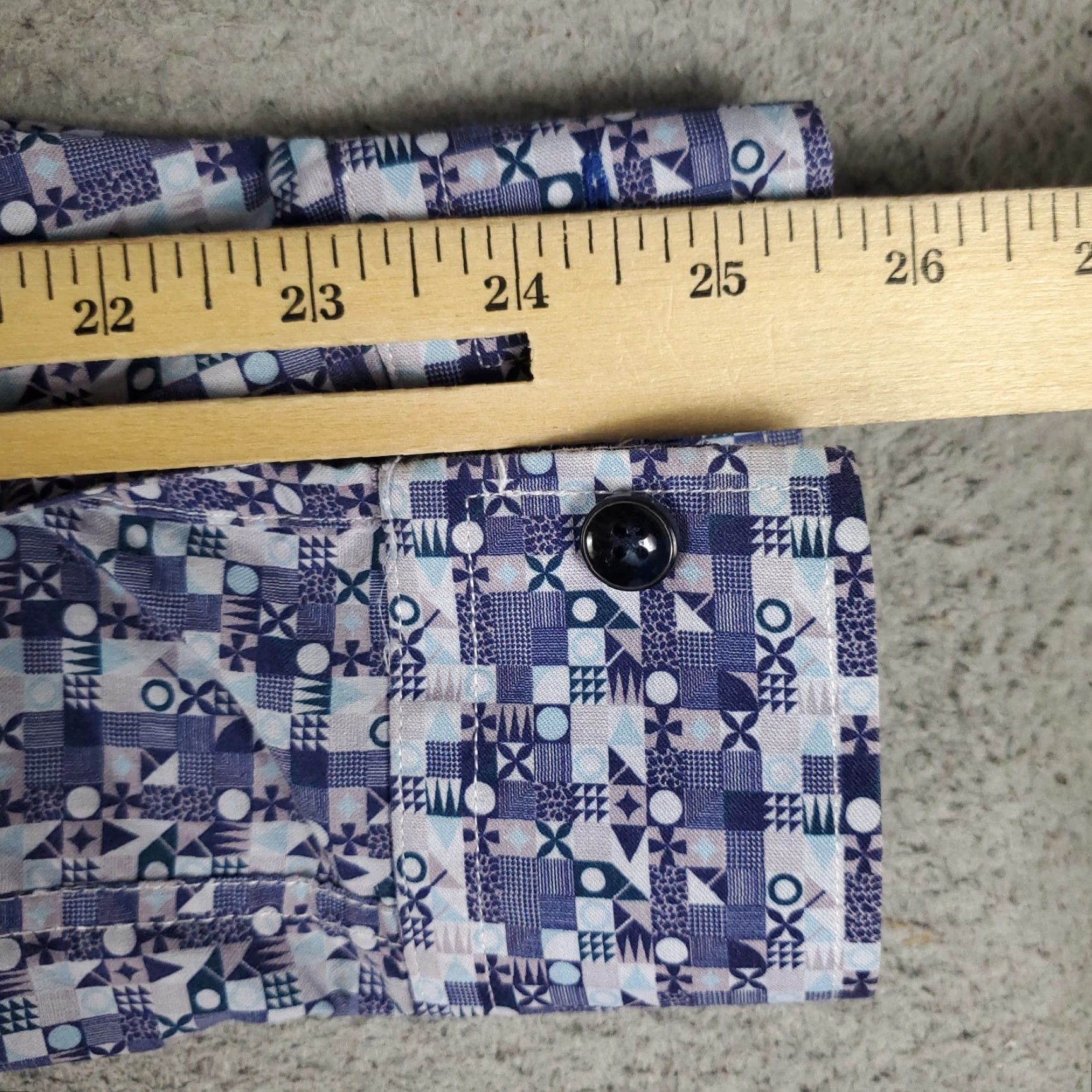 Robert Graham Robert Graham Shirt Mens M Blue Geometric Button-Up Long Sleeve Size US M / EU 48-50 / 2 - 6 Thumbnail