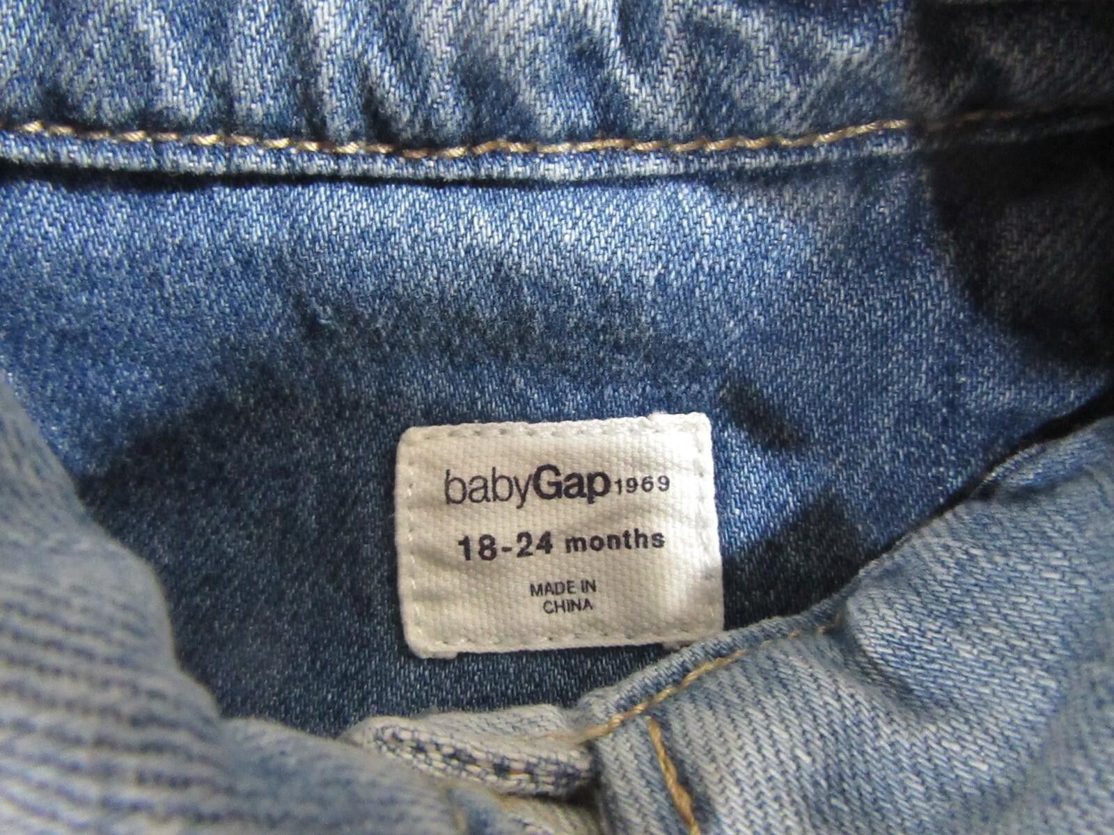 Gap Baby Gap Denim Jacket 18-24 Months EUC Distressed Patchwork Size US XXS / EU 40 - 3 Thumbnail